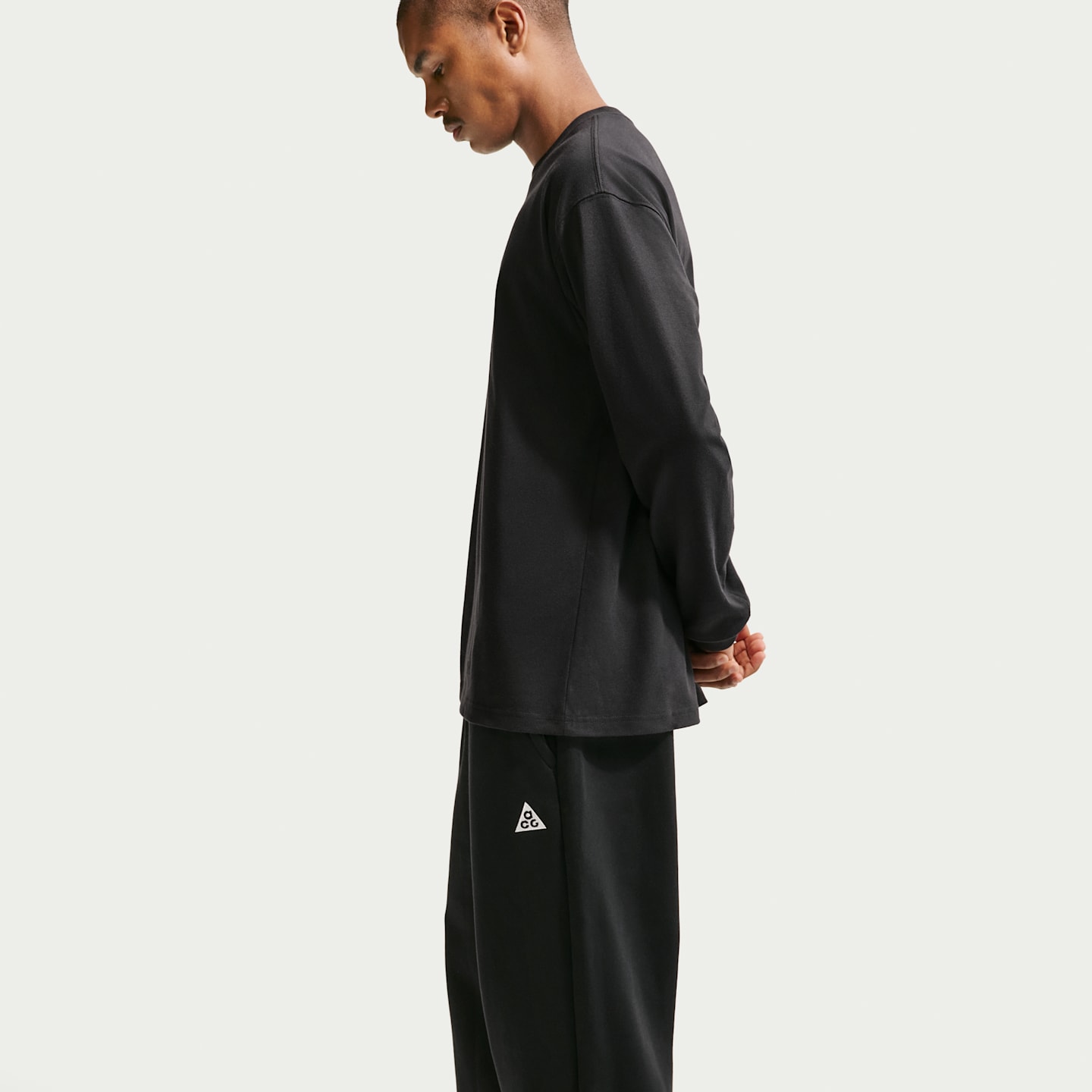 Мужские флисовые брюки Nike ACG Tuff Fleece, цвет: Чёрный / Снежный белый — фото 4