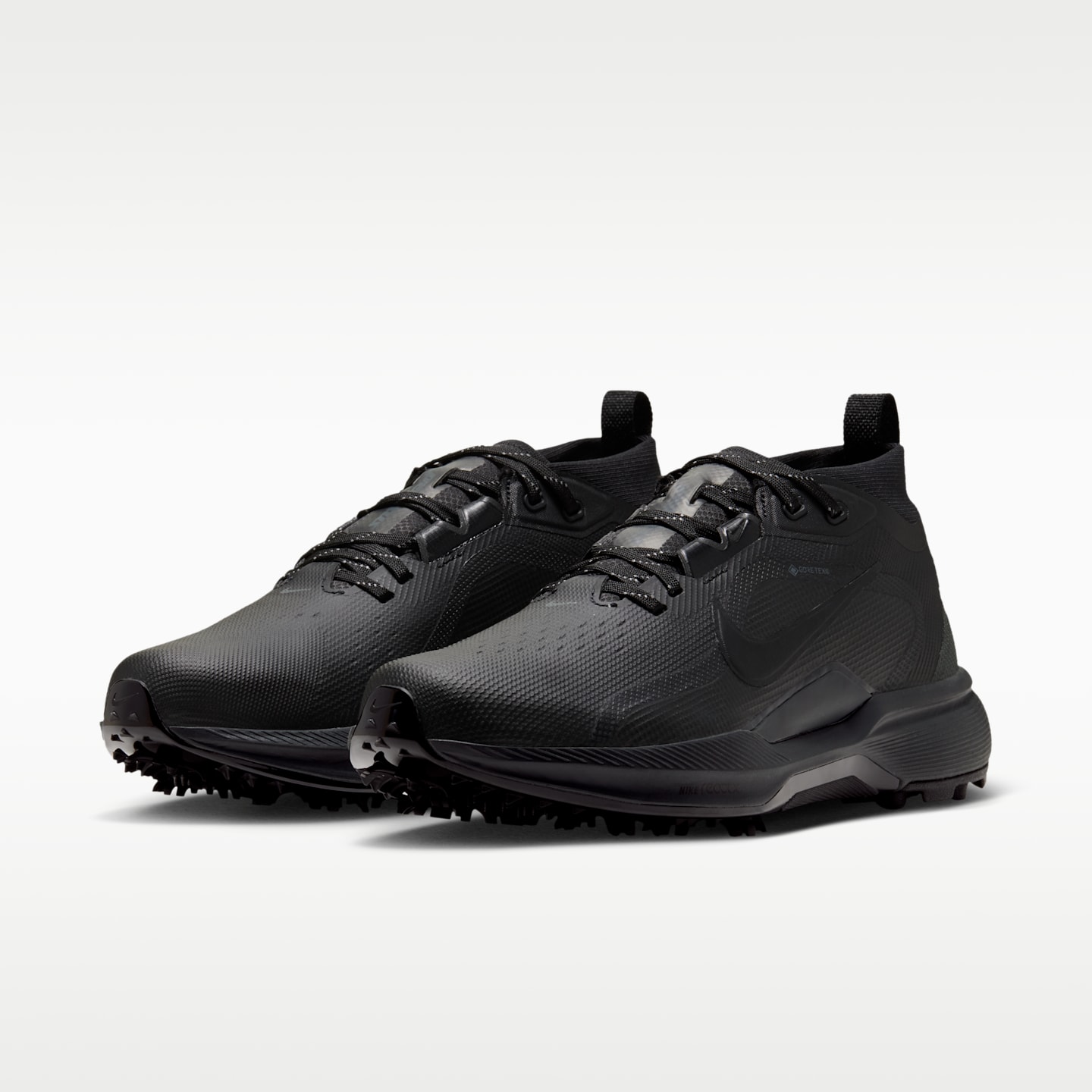 Мужские кроссовки Nike Pegasus 1 G GORE-TEX Waterproof Golf Shoes, цвет: Чёрный / Серый — фото 5