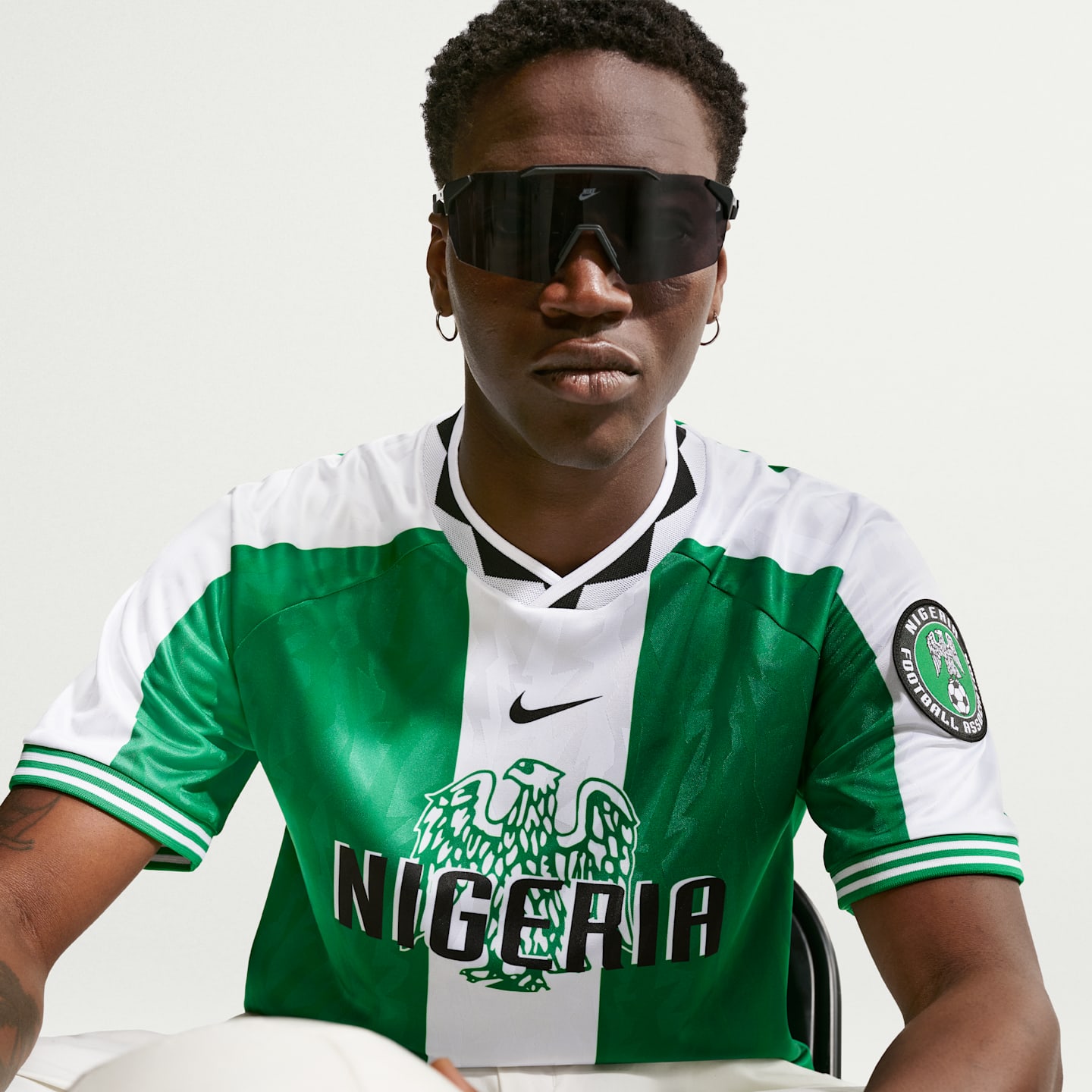 Мужской топ Nike Nigeria 1996 Reissue Dri-FIT Soccer Replica Jersey, цвет: Зелёный / Белый — фото 3