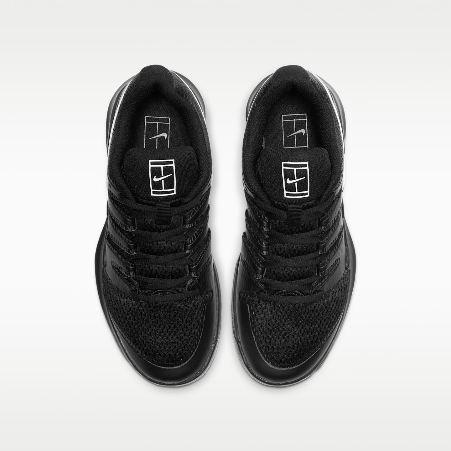 Детские кроссовки Nike NikeCourt Jr. Vapor X Tennis Shoes, цвет: Чёрный / Кислотно-жёлтый — фото 4