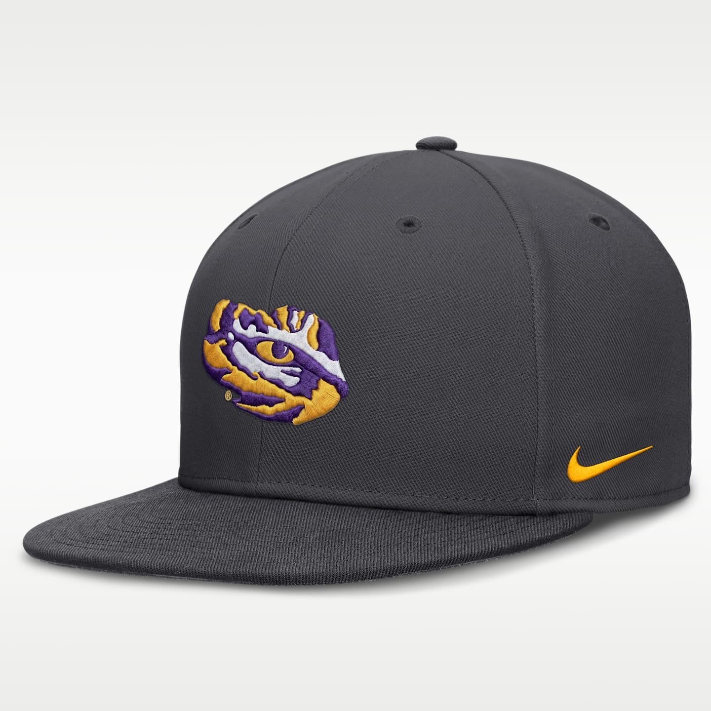 Мужская бейсболка Nike Dri-FIT College LSU Pro, цвет: Антрацитовый — фото 1