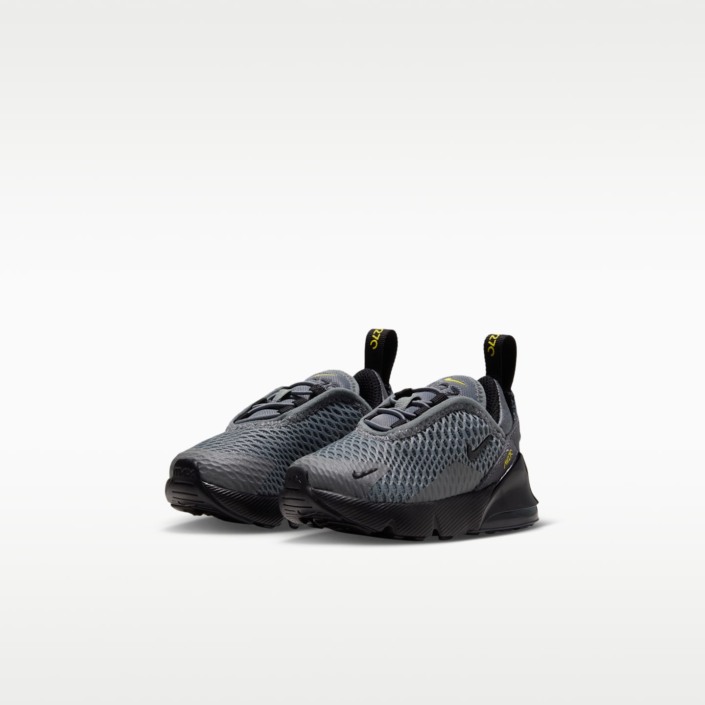 Детские кроссовки Nike Air Max 270 Baby/Toddler, цвет: Дымчатый серый / Жёлтый — фото 5