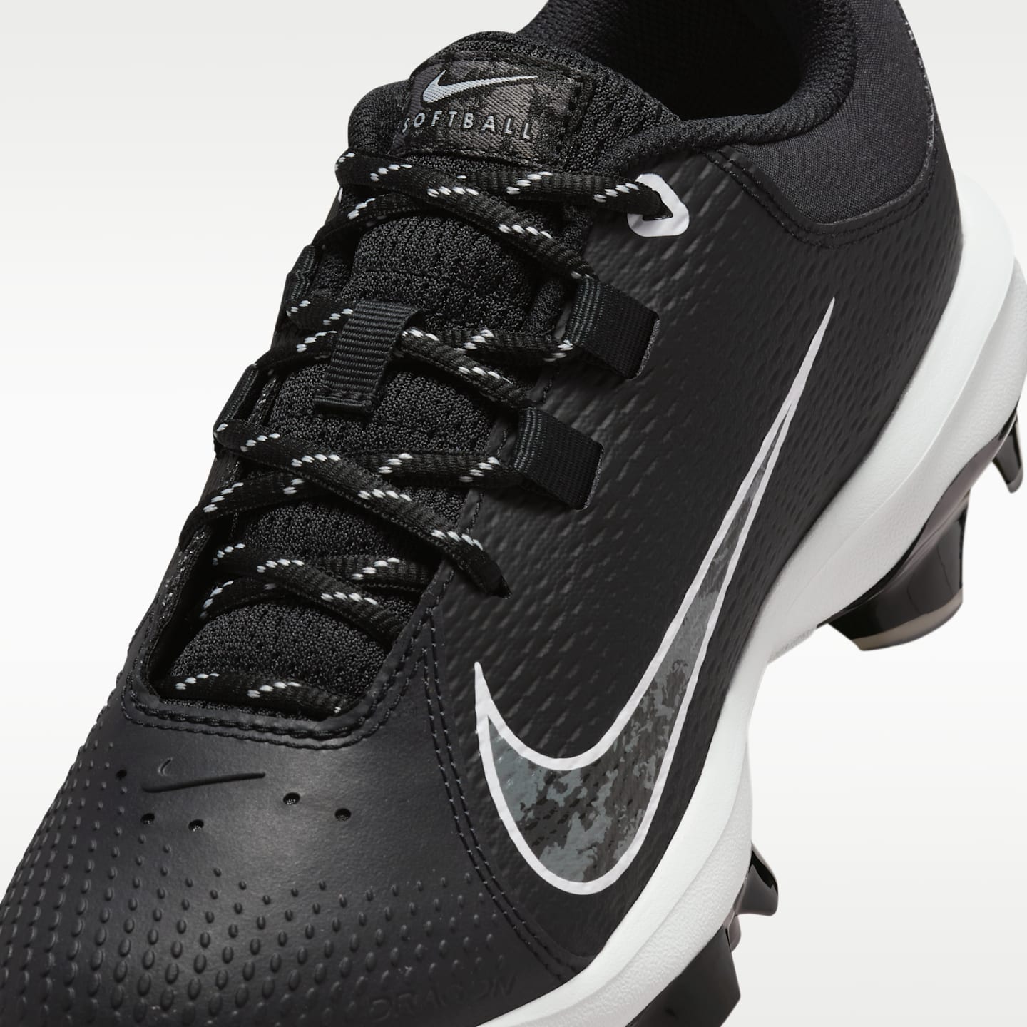 Женские бутсы Nike Hyperdiamond 4 Pro MCS Softball Cleats, цвет: Чёрный / Чистый платиновый — фото 8