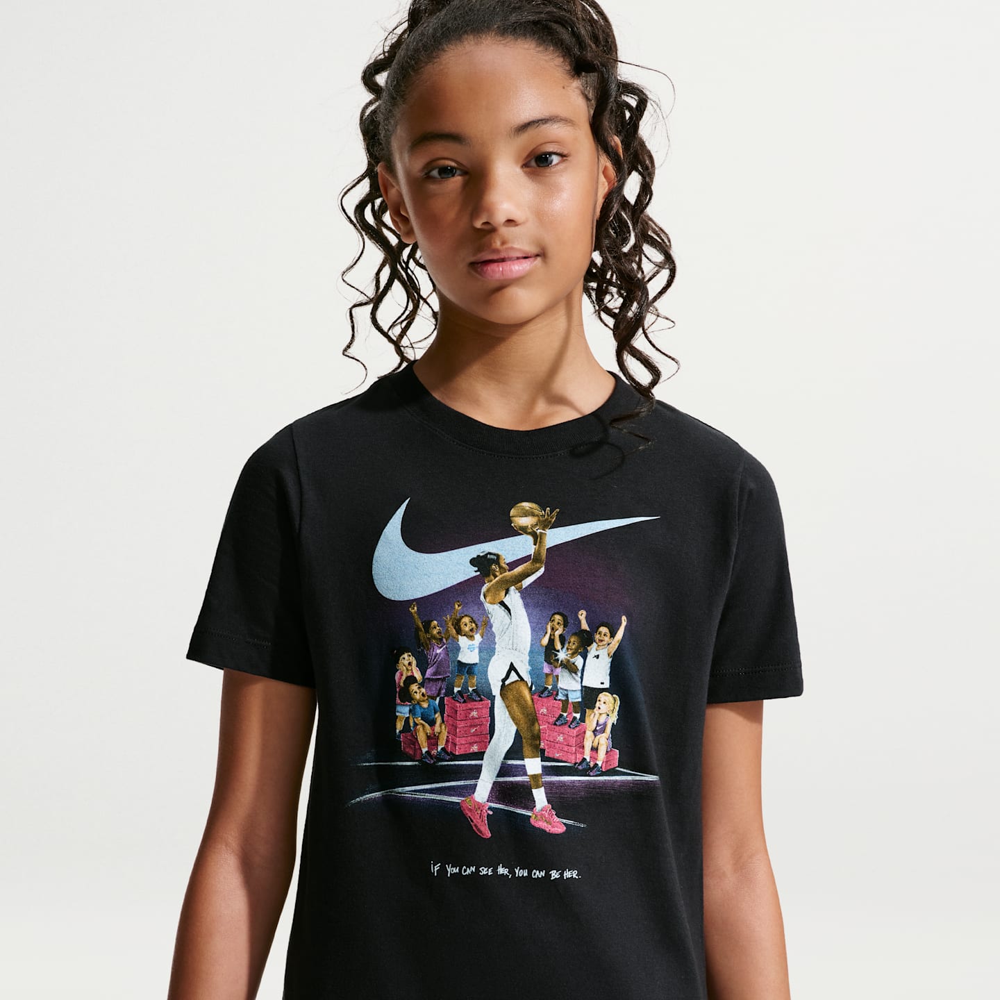 Детская футболка Nike A'ja Wilson, цвет: Чёрный — фото 2