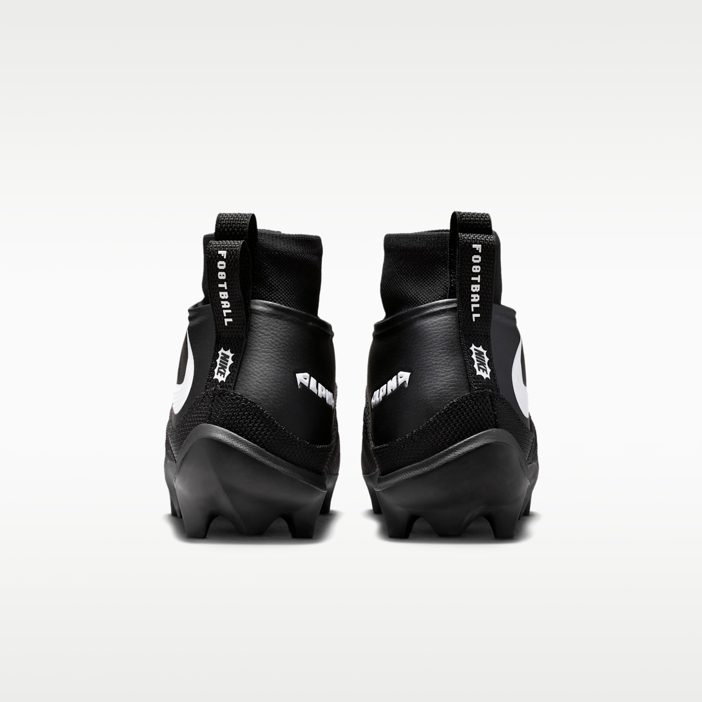 Мужские бутсы Nike Alpha Menace 5 Pro Football Cleats, цвет: Чёрный / Белый — фото 6