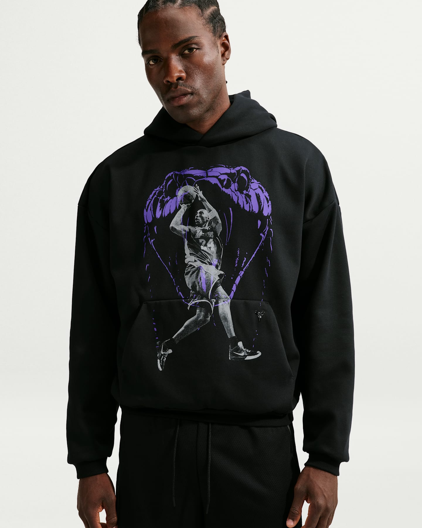 Мужское баскетбольное худи Nike Kobe Standard Issue Therma-FIT, цвет: Чёрный — фото 6