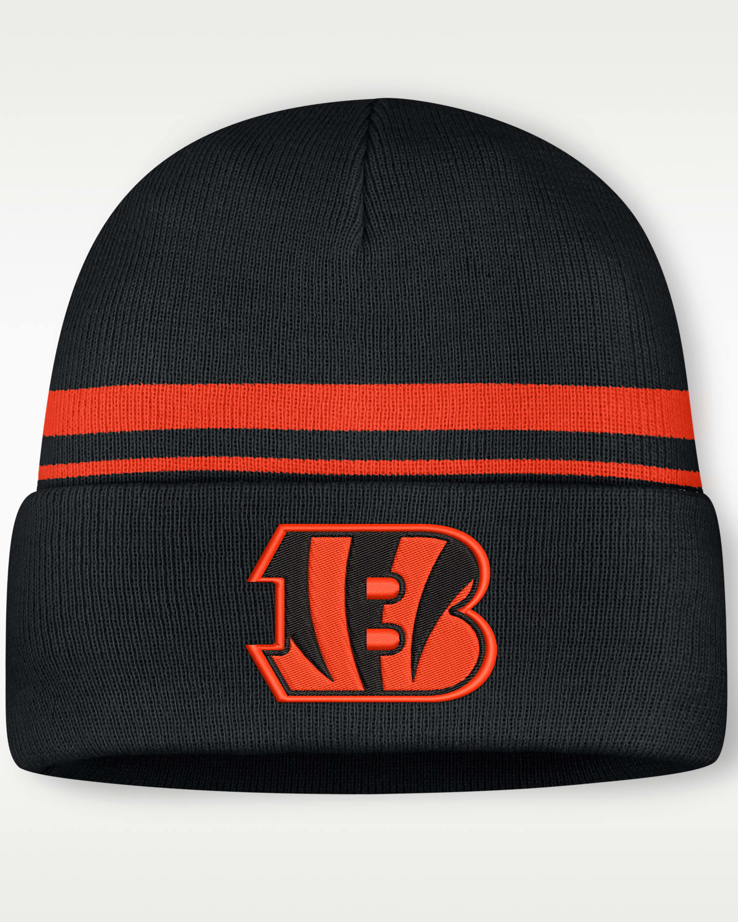 Мужская шапка-бини с отворотом Nike Cincinnati Bengals Primetime Utility NFL, цвет: Чёрный — фото 3