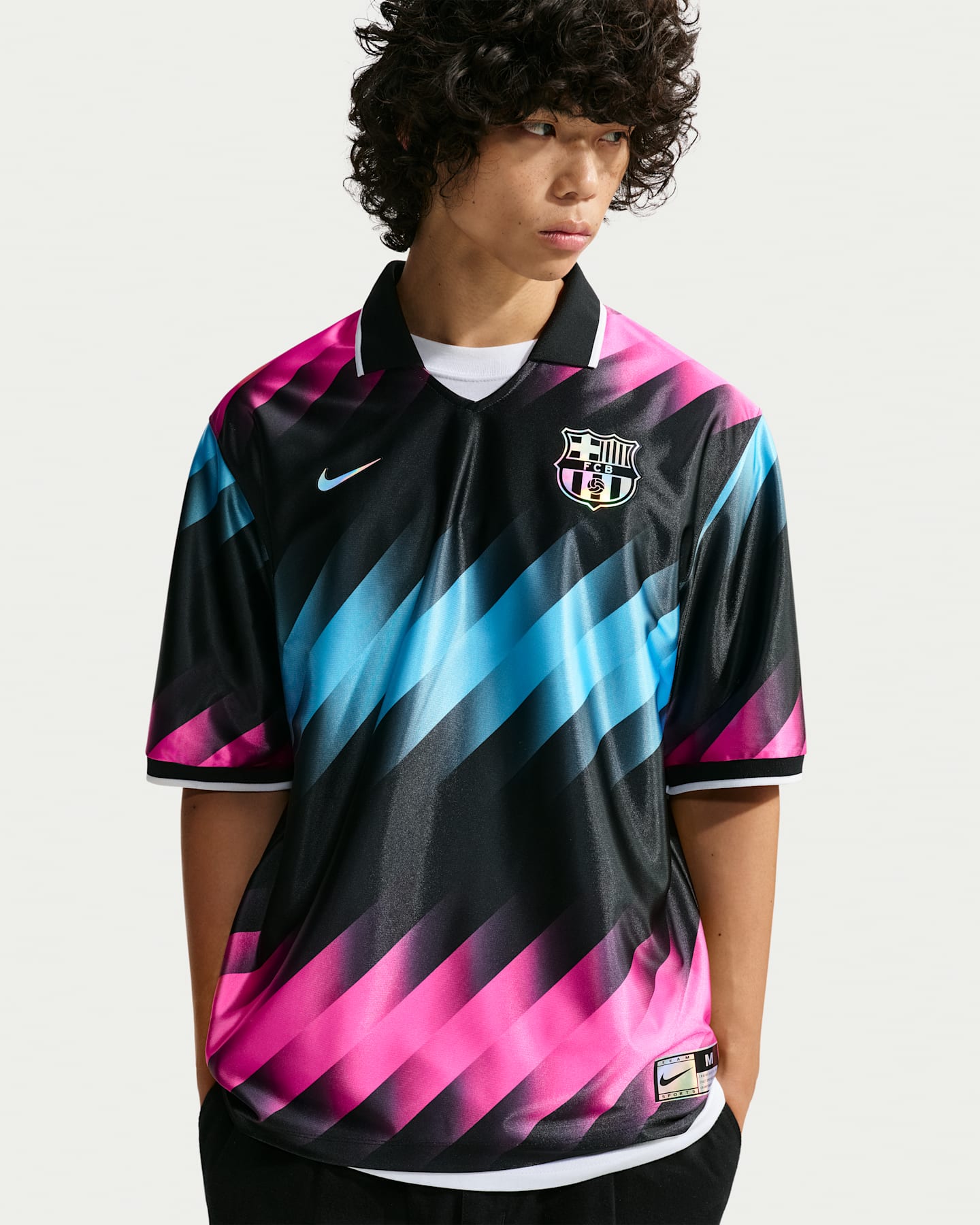 Мужская футбольная джерси Nike FC Barcelona Energy Dri-FIT, цвет: Чёрный / Синий — фото 6