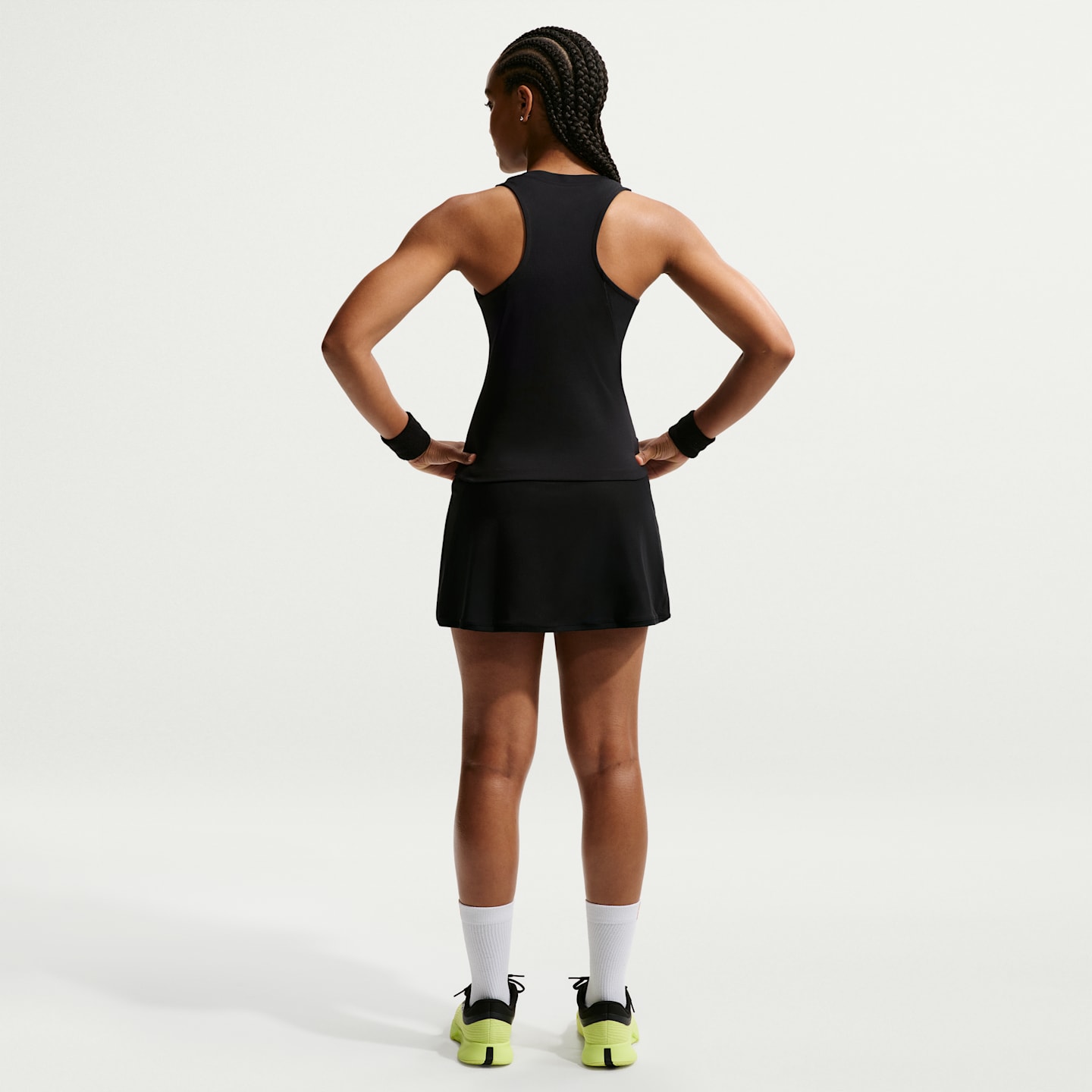 Женская теннисная юбка Nike Victory Dri-FIT прямого кроя, цвет: Чёрный / Белый — фото 5