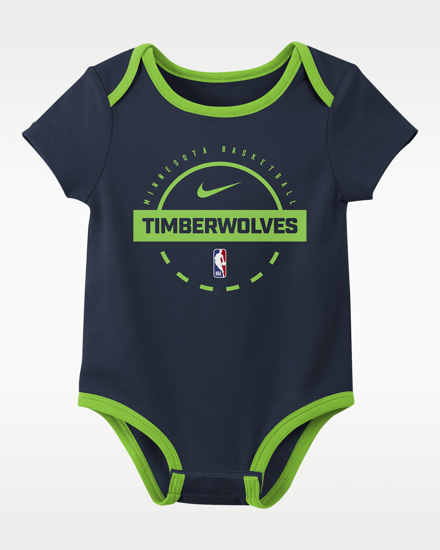 Детский комплект из двух боди Nike NBA Minnesota Timberwolves, цвет: Тёмно-синий / Серый — фото 4