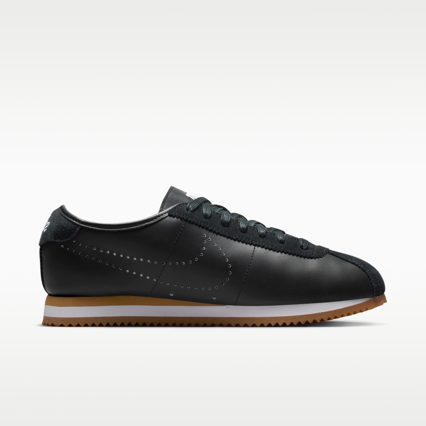Женские кроссовки Nike Cortez Leather, цвет: Чёрный / Карамельный коричневый — фото 3