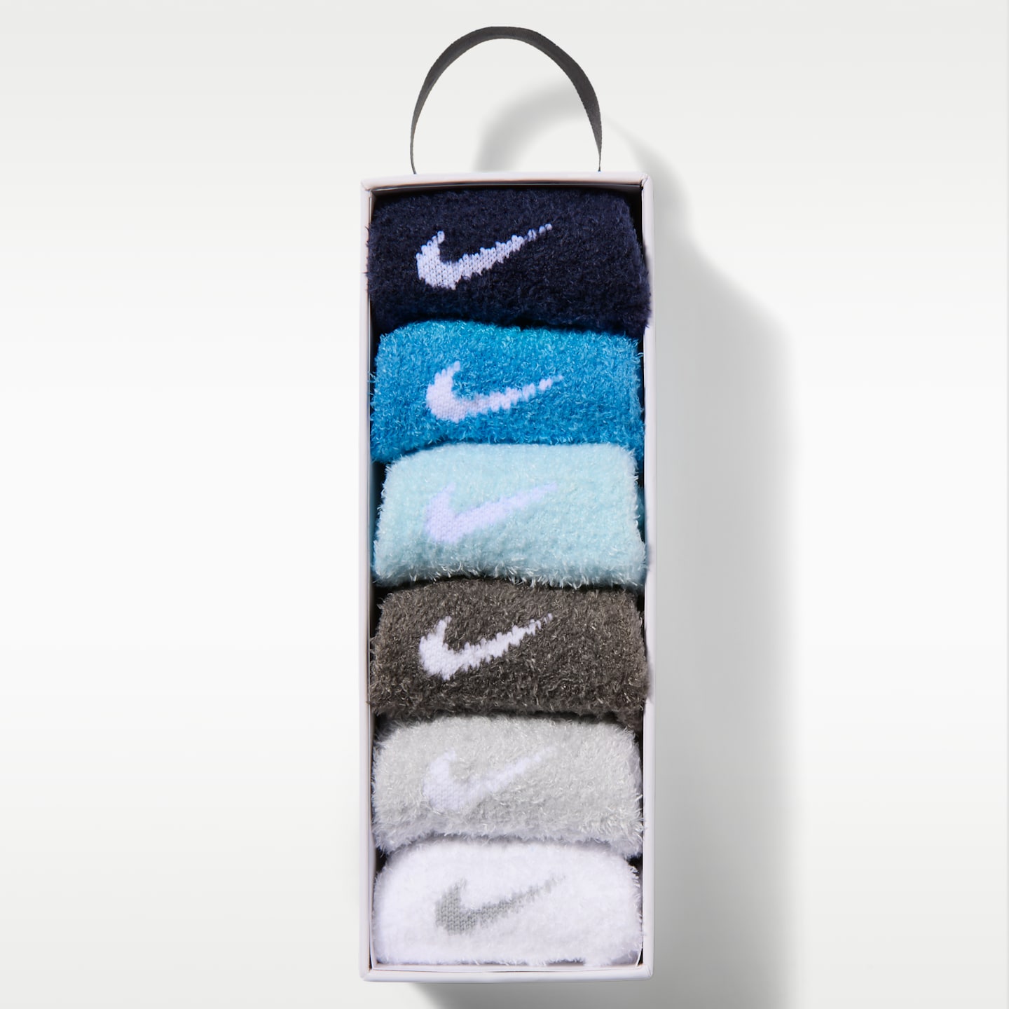Подарочный набор носков для младенцев Nike Feather, 6 пар, цвет: Полуночный тёмно-синий — фото 3