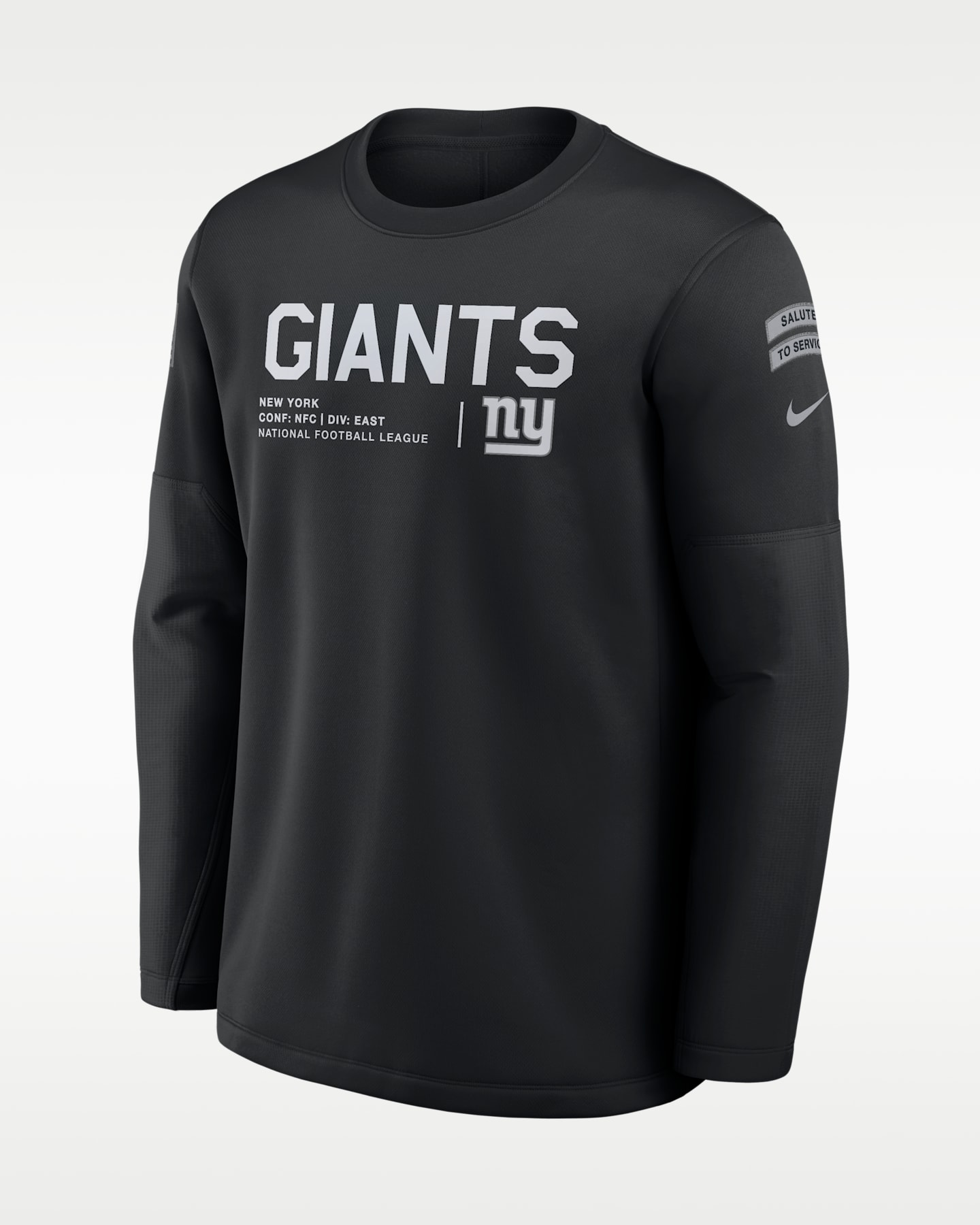 Мужской свитшот Nike NFL New York Giants Salute to Service Sideline Coaches, цвет: Чёрный — фото 3