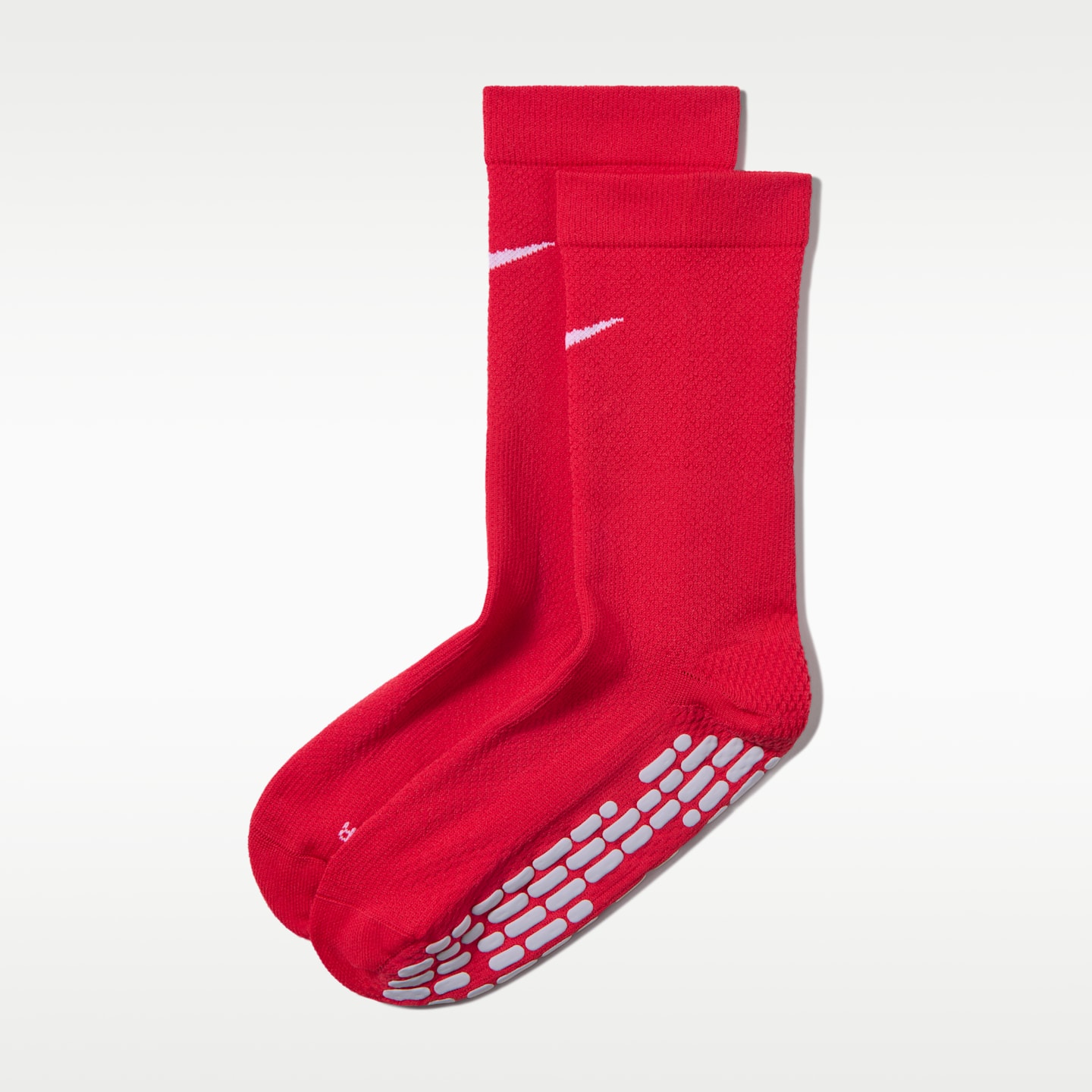 Носки VaporFast Soccer для мужчин, средней высоты, нескользящие — Nike, цвет: Красный / Волчий серый — фото 5