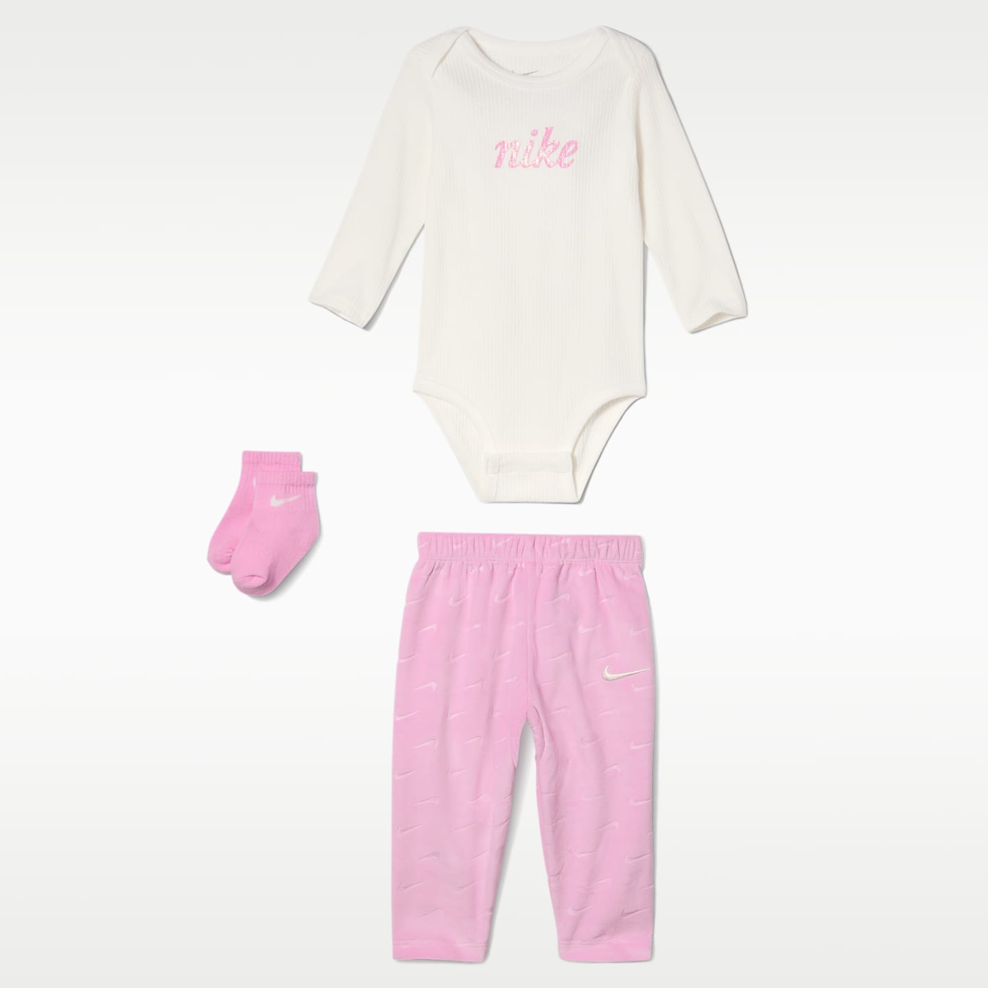 Nike Baby Dream Float 3-Piece Boxed Set, цвет: Розовый — фото 1