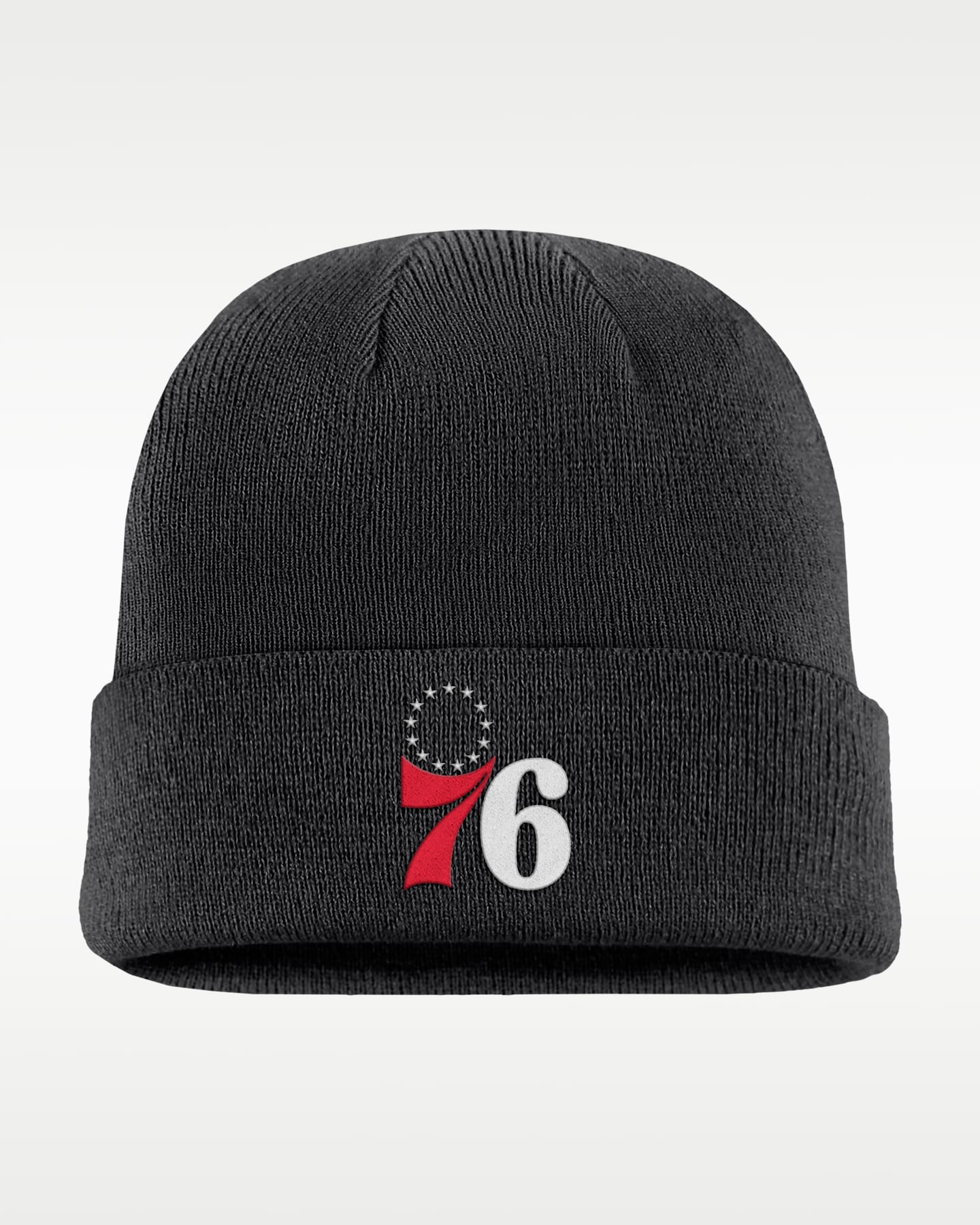 Женская шапка Nike Philadelphia 76ers Peak Hardwood Classics Beanie, цвет: Чёрный — фото 3
