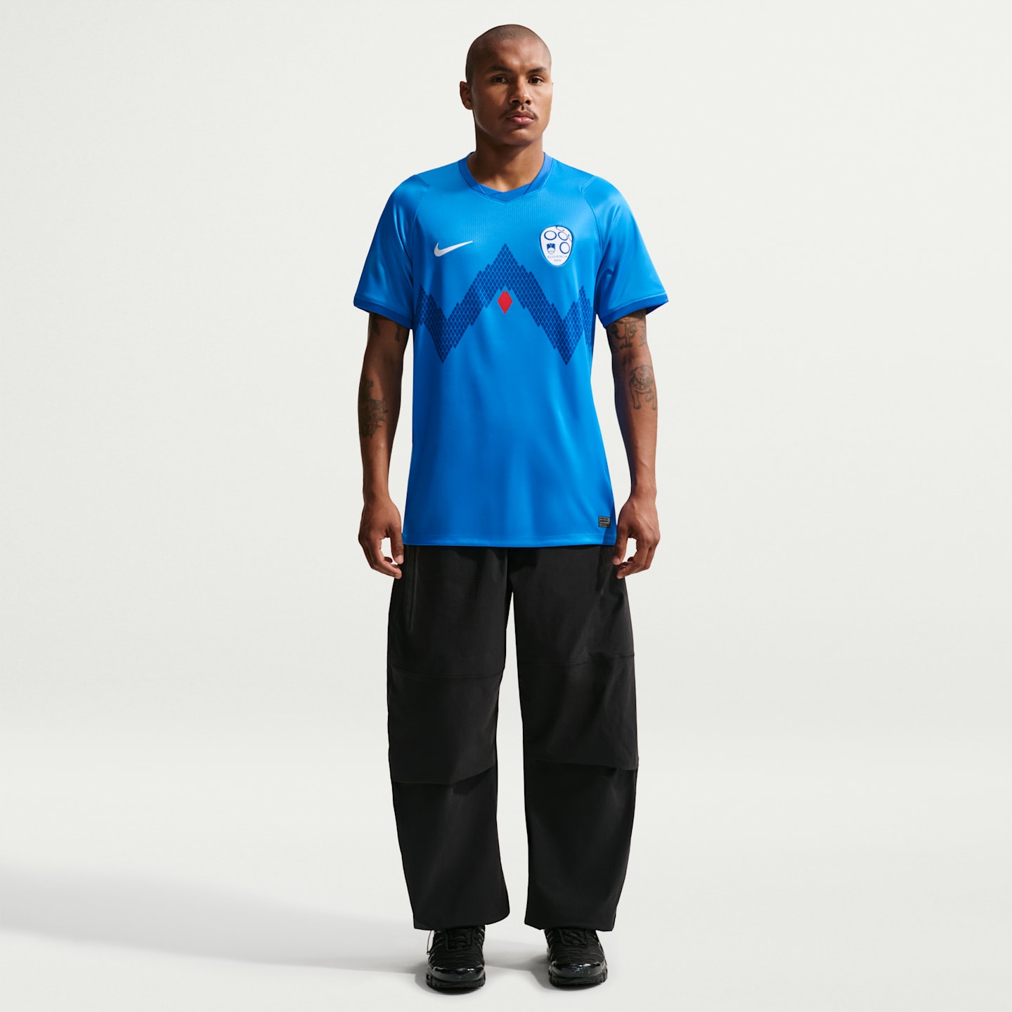 Мужской топ Nike Slovenia 2026 Stadium Away Dri-FIT Soccer Replica Jersey, цвет: Синий / Королевский синий — фото 4