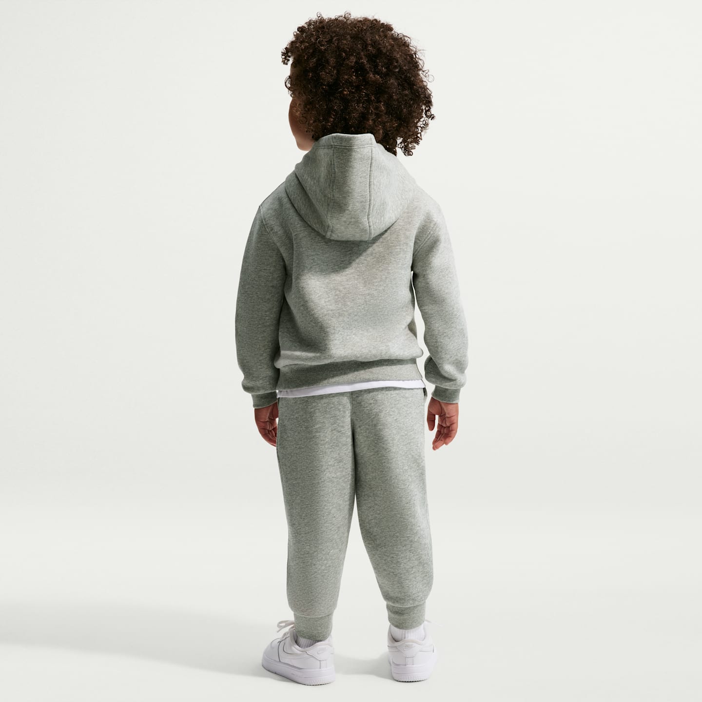 Детское худи Nike Club Chenille, цвет: Тёмный серый меланжевый — фото 5