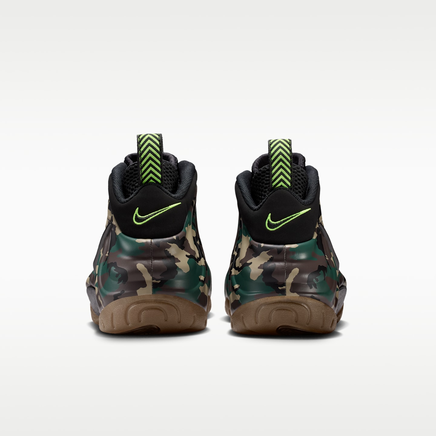 Мужские кроссовки Nike Air Foamposite Pro Premium, цвет: Чёрный / Зелёный — фото 6