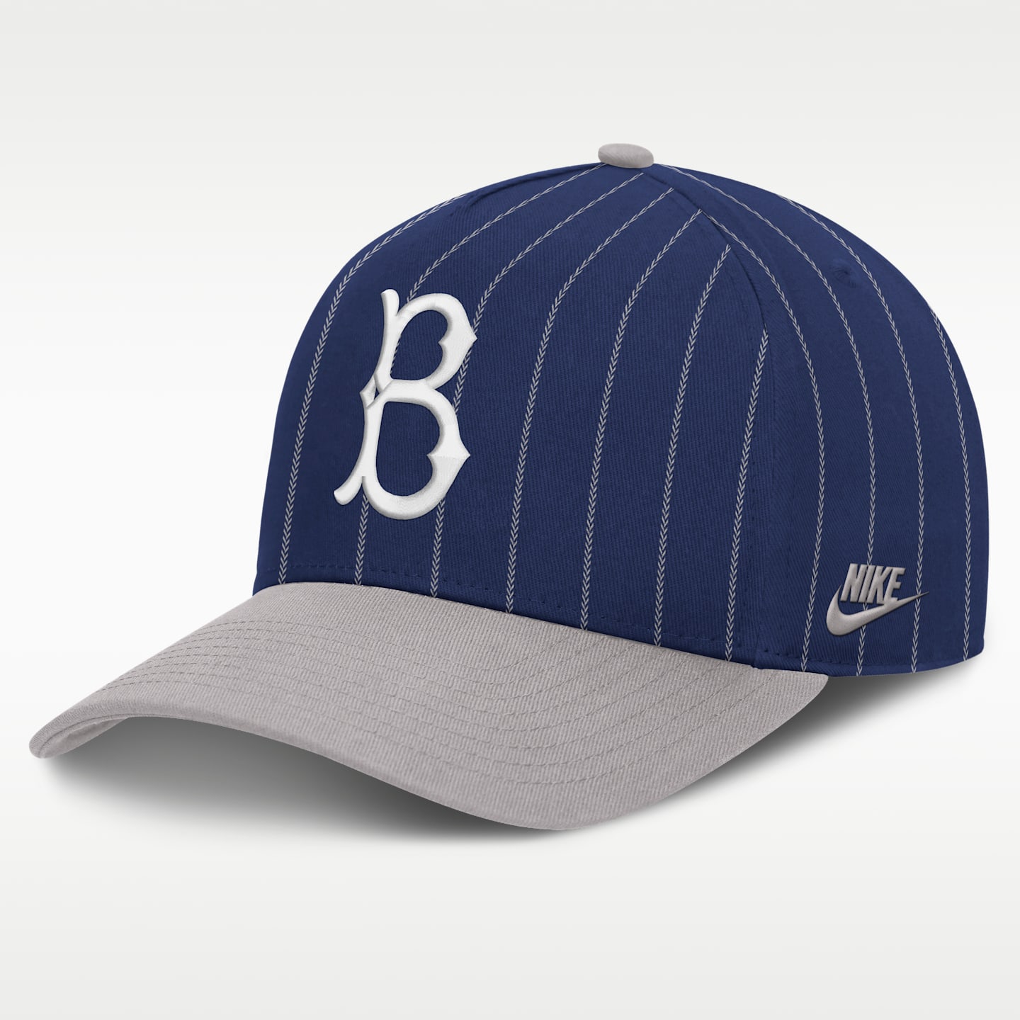 Мужская регулируемая бейсболка Nike Brooklyn Dodgers Cooperstown Rise MLB, цвет: Синий / Серый — фото 1
