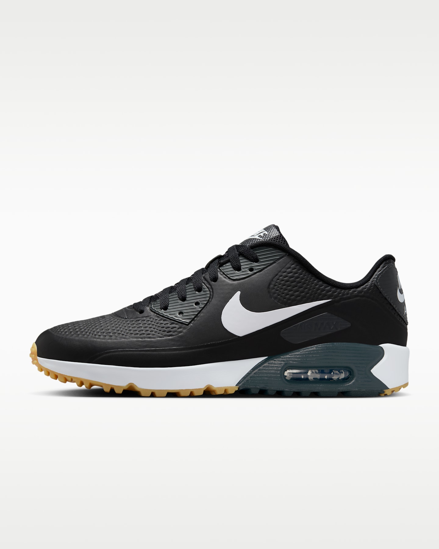Женские кроссовки Nike Air Max 90 G Golf Shoes, цвет: Чёрный / Белый — фото 9