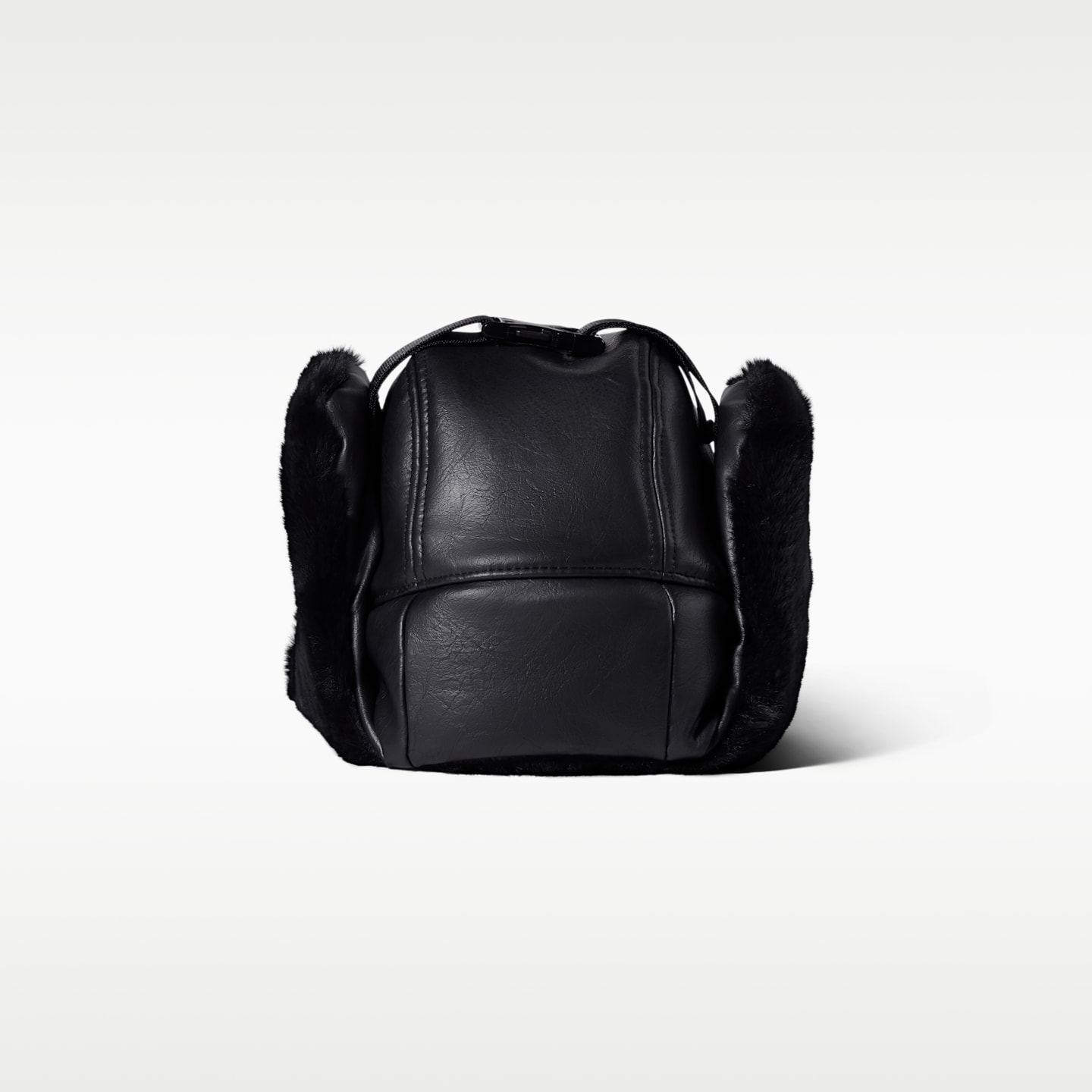 Мужская кепка Nike Fly Leather Trapper, цвет: Чёрный / Антрацитовый — фото 6
