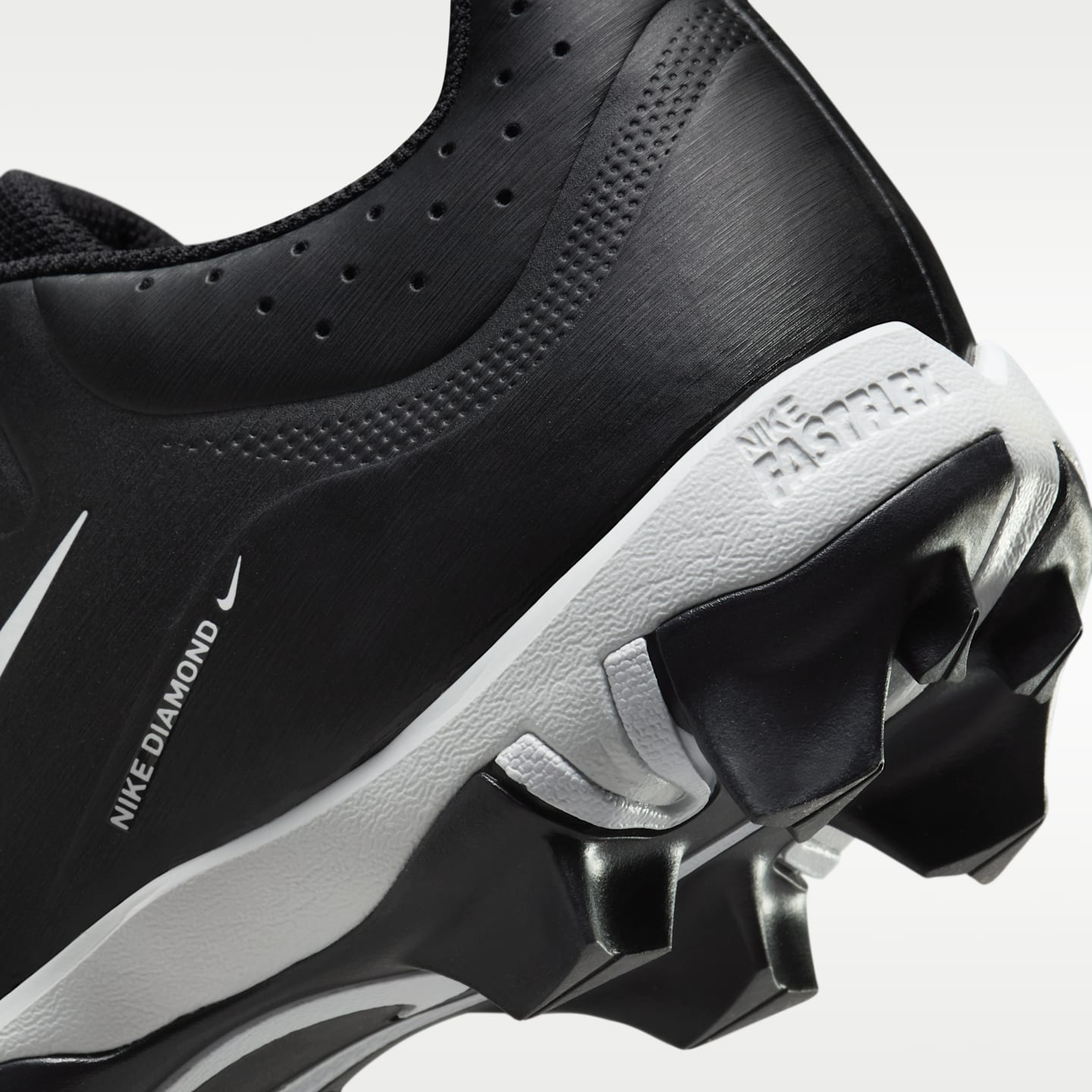 Женские бутсы Nike Hyperdiamond 4 Keystone Softball Cleats, цвет: Чёрный / Чистый платиновый — фото 9