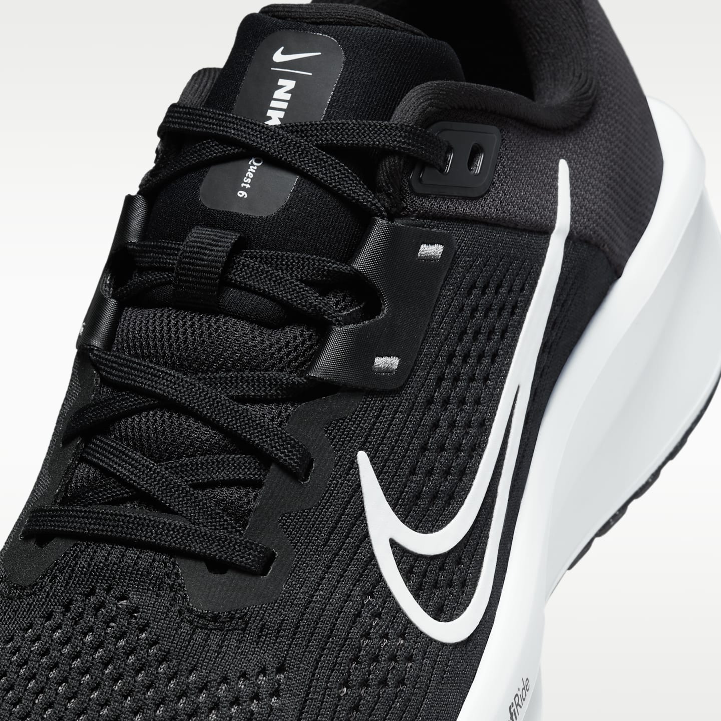 Женские кроссовки Nike Quest 6 Road Running, цвет: Чёрный / Железный серый — фото 7