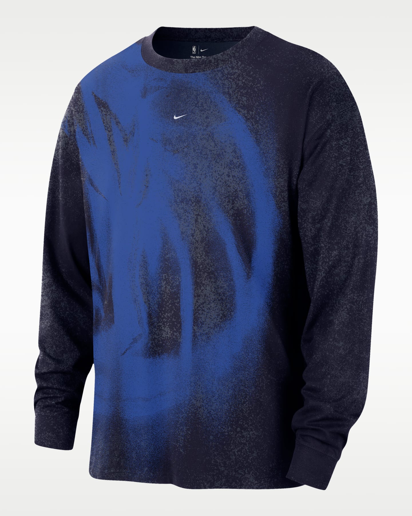 Мужская футболка Nike Dallas Mavericks Essential Anthem Long-Sleeve Basketball, цвет: Тёмно-синий — фото 3