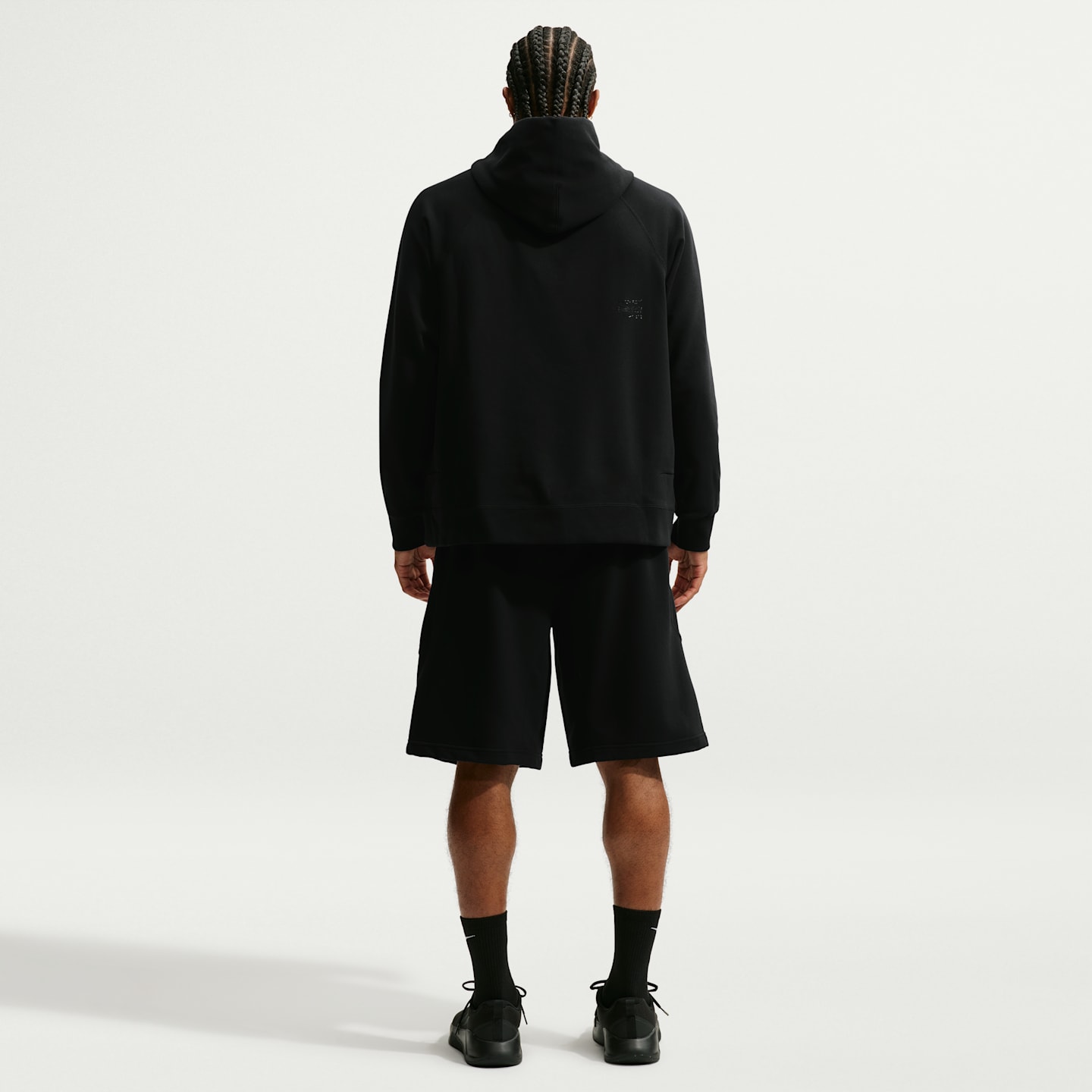 Мужское тренировочное флисовое худи Nike N.A.C. Dri-FIT оверсайз, цвет: Чёрный — фото 5