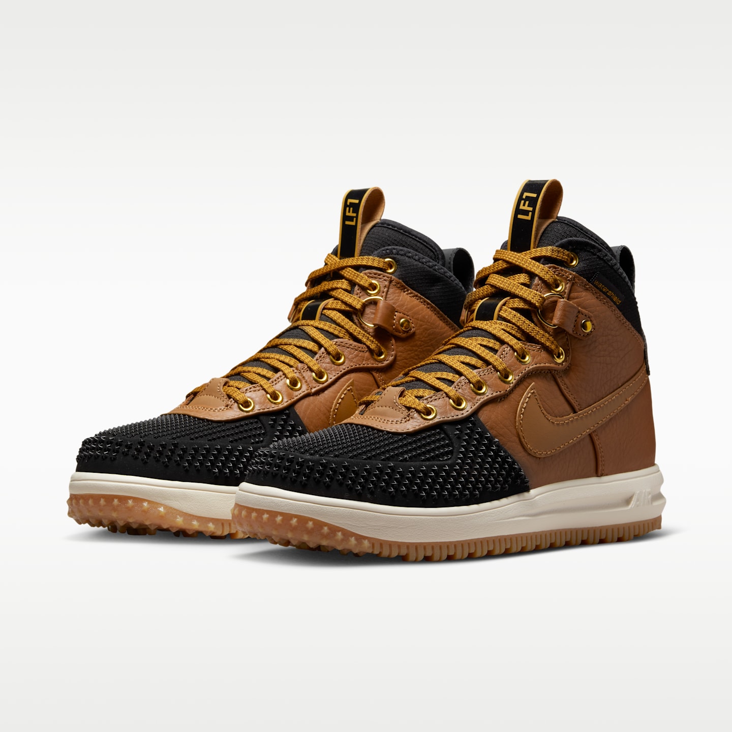 Мужские кроссовки Nike Lunar Force 1 Winterized Duckboot, цвет: Коричневый / Чёрный — фото 5