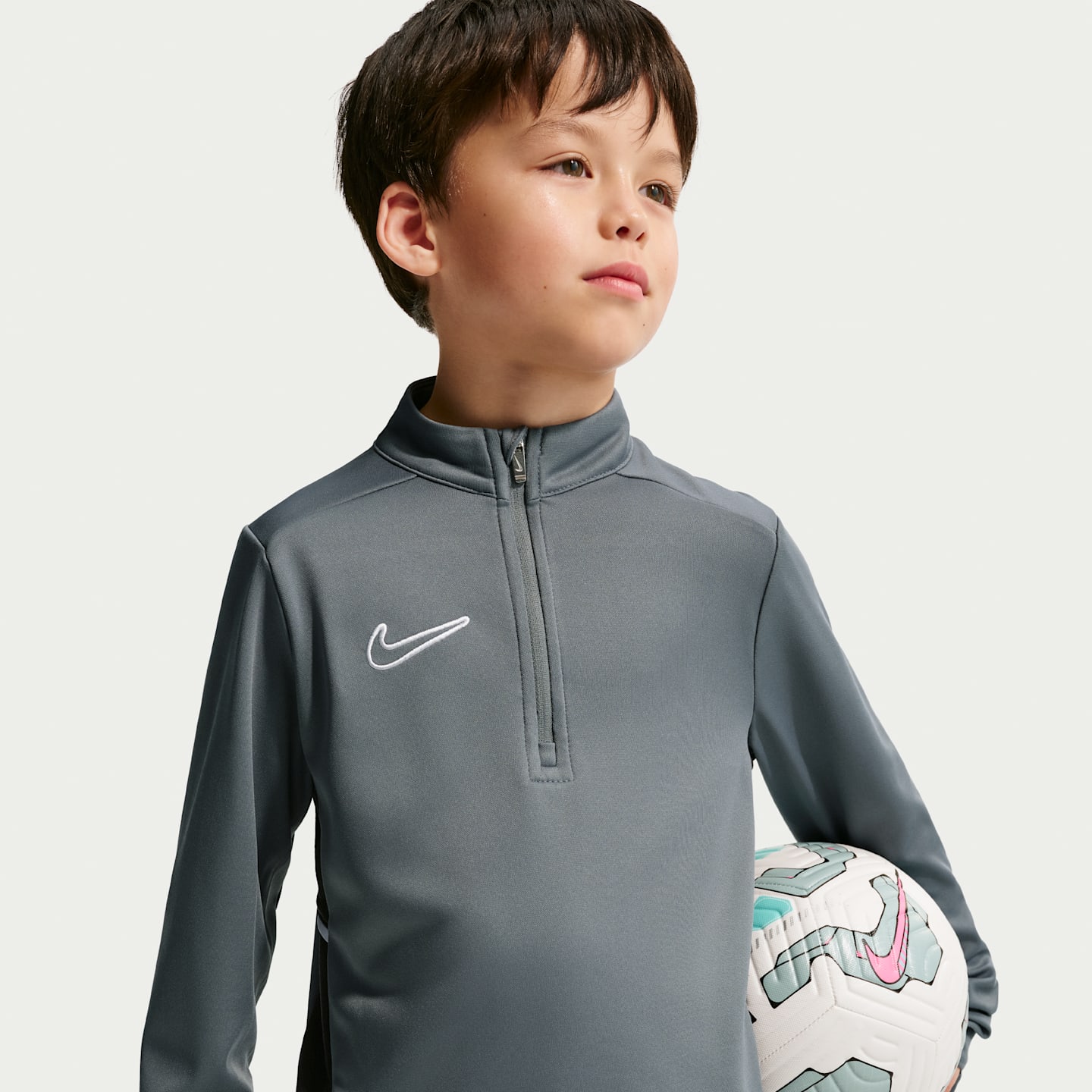 Детские комплекты Nike Dri-FIT Academy Tracksuit, цвет: Холодный серый / Белый — фото 2