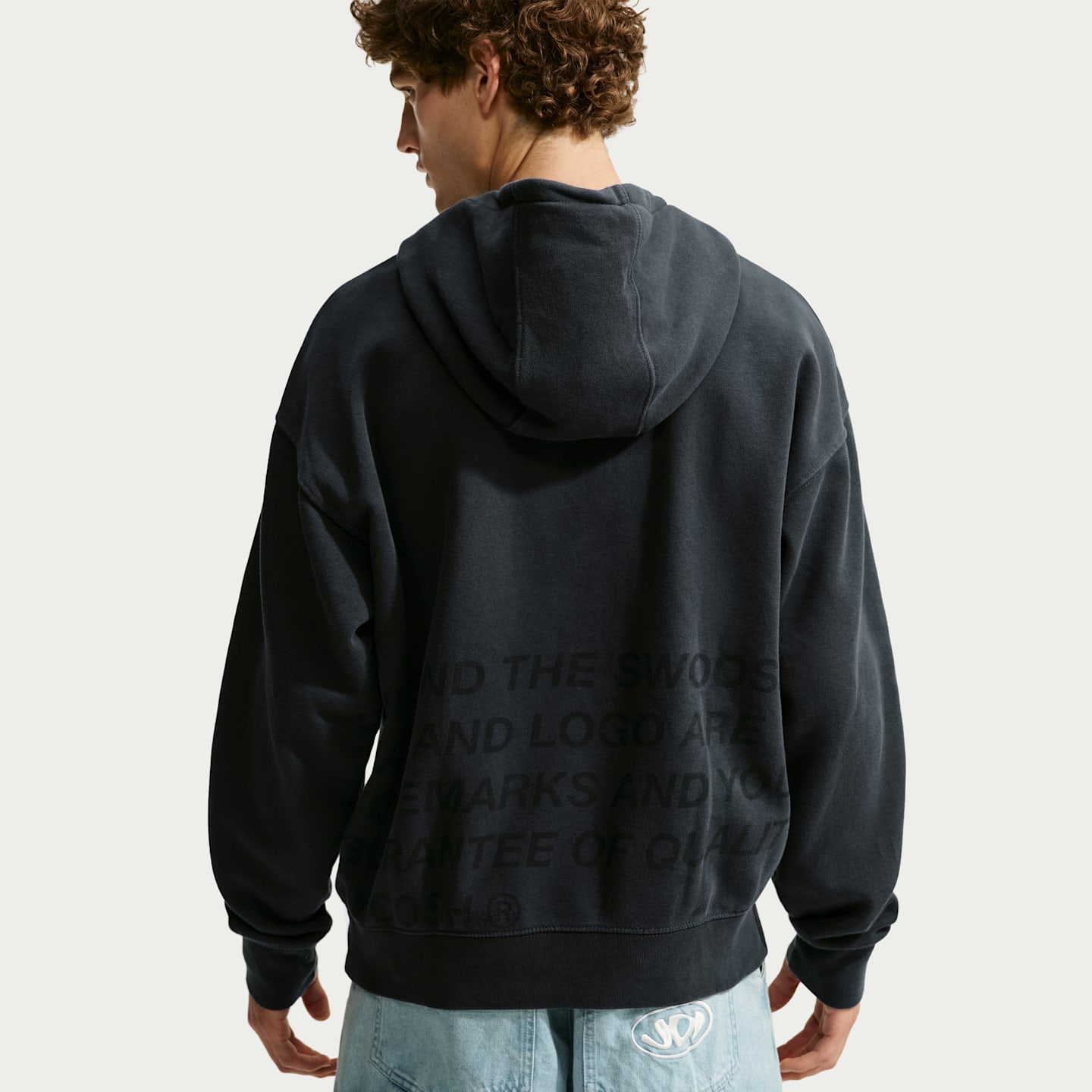 Мужское худи-пуловер Nike Sportswear, цвет: Почти чёрный — фото 2