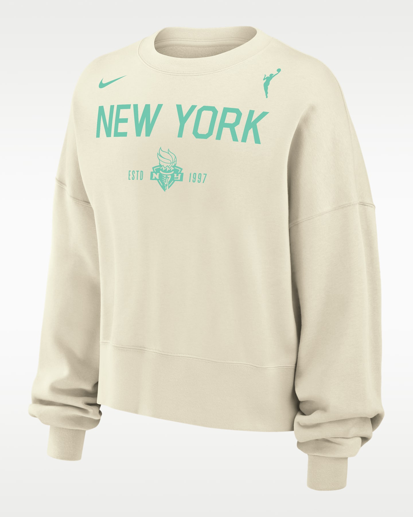 Женский флисовый свитшот Nike WNBA New York Liberty Phoenix, цвет: Молочный — фото 2