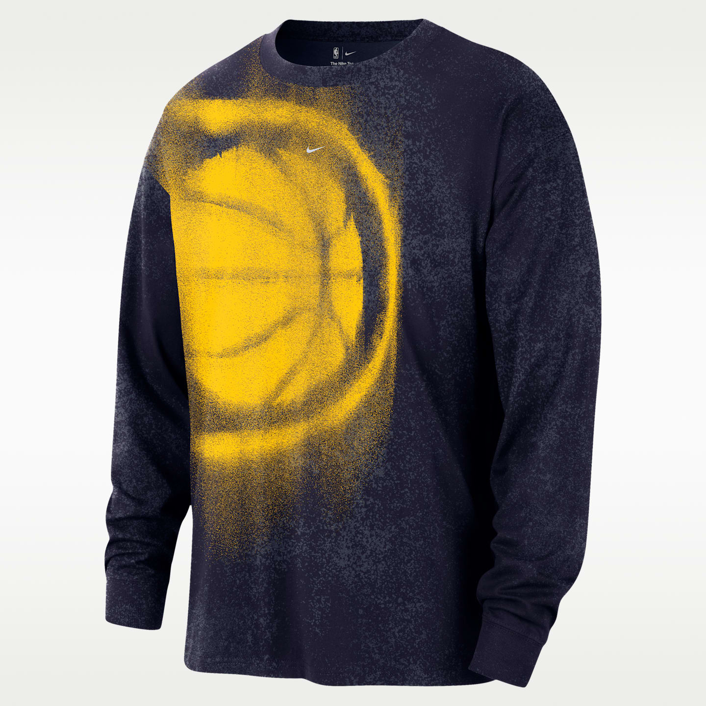 Мужская футболка Nike Indiana Pacers Essential Anthem Long-Sleeve Basketball, цвет: Тёмно-синий — фото 1