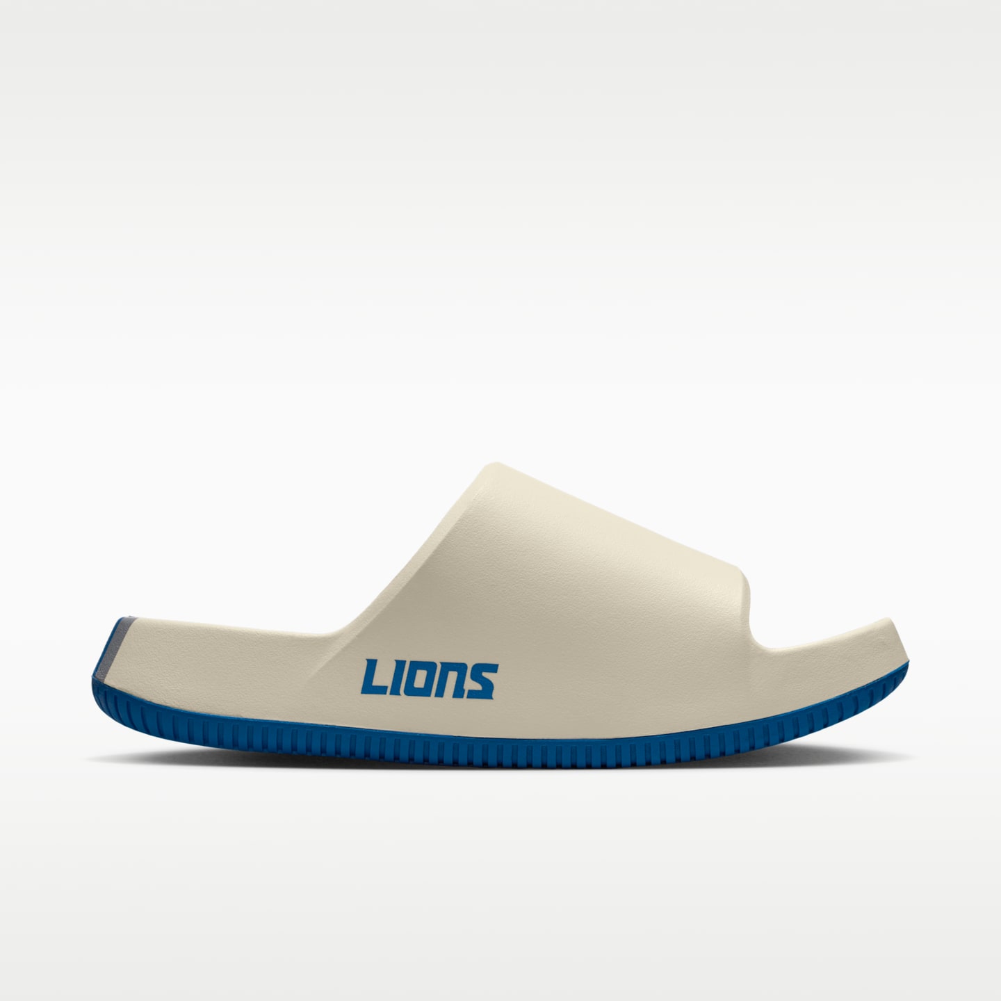 Мужские сандалии Nike Calm (Detroit Lions) NFL, цвет: Молочный / Волчий серый — фото 4