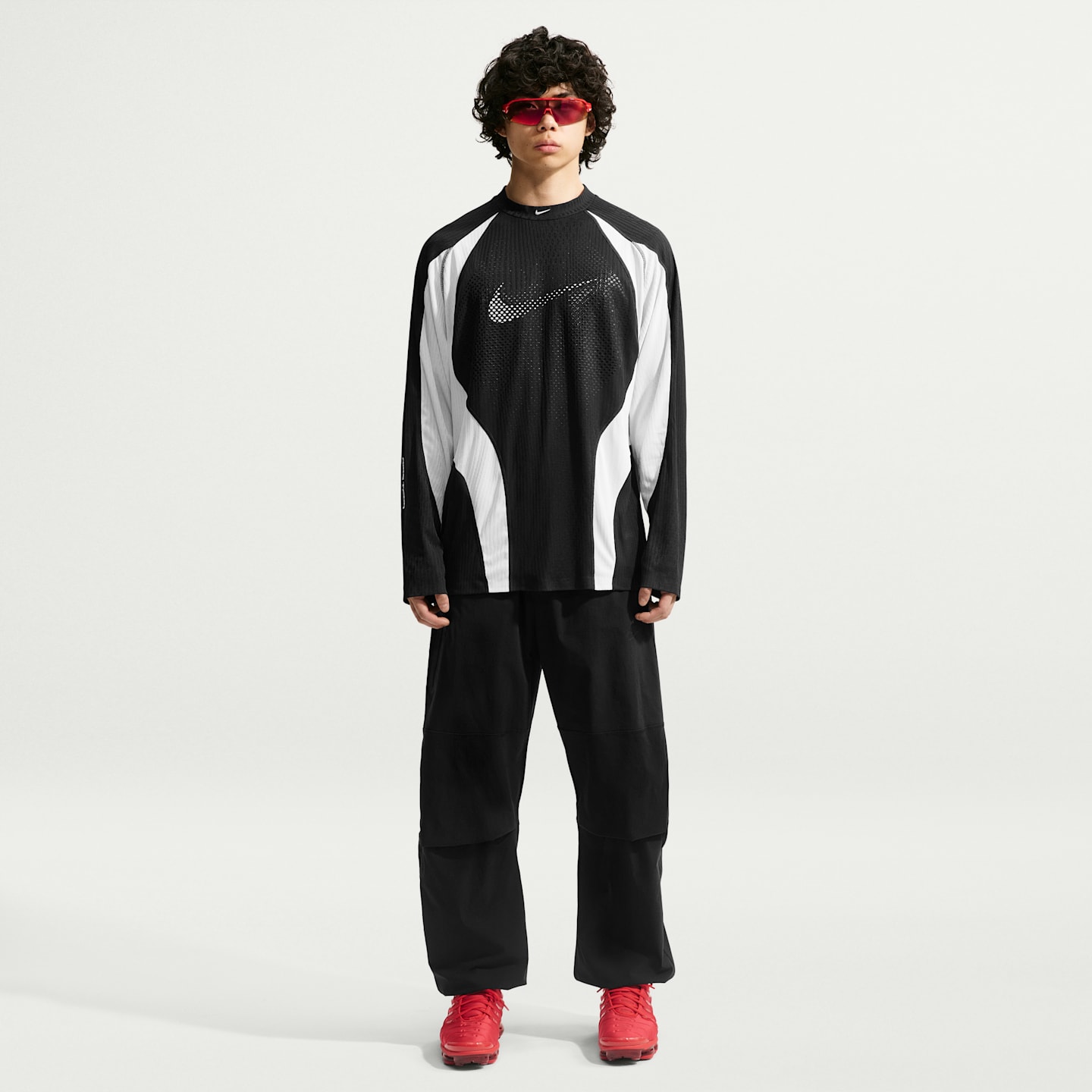 Мужской топ Nike Tech Dri-FIT ADV Jersey, цвет: Чёрный / Молочный белый — фото 4