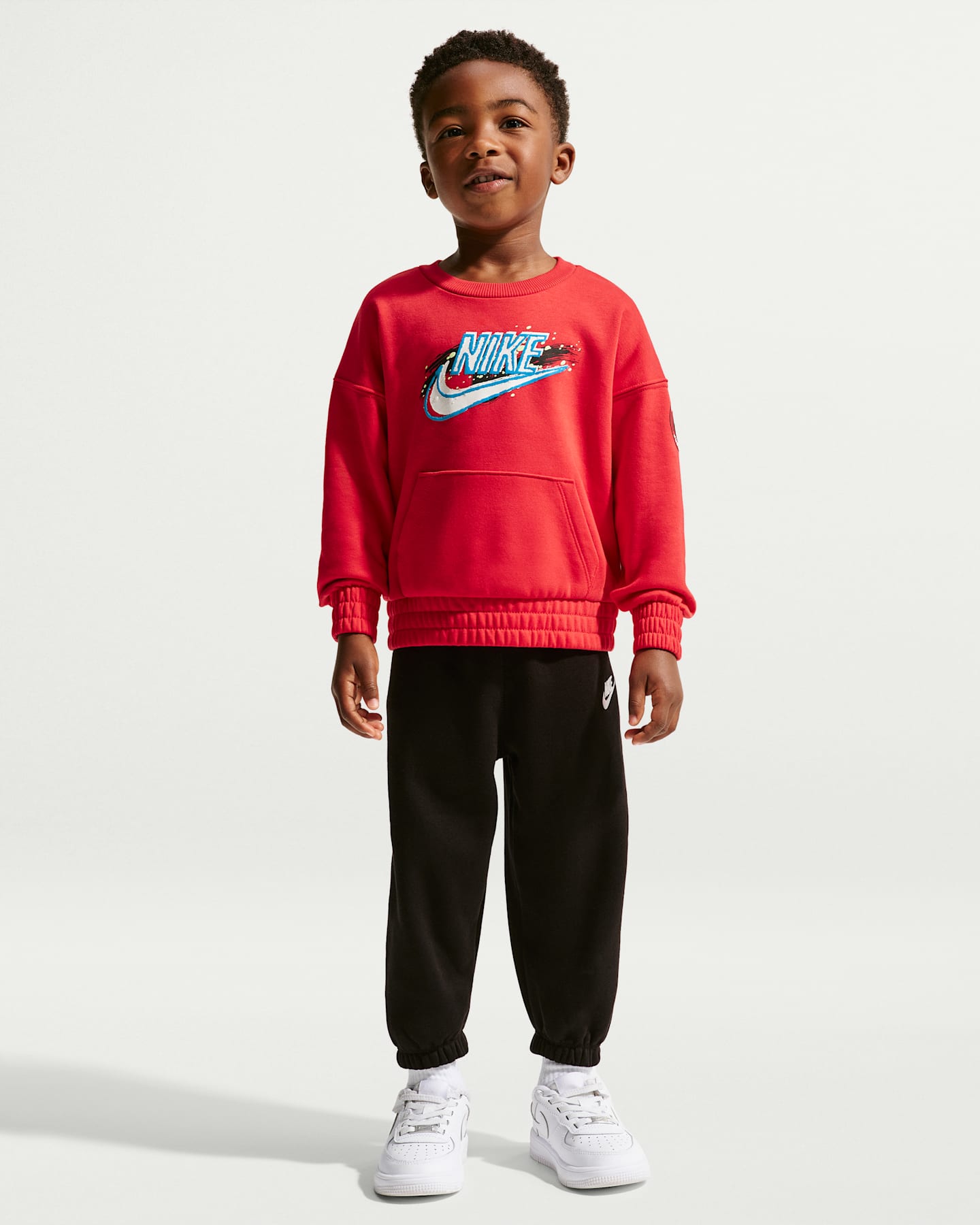 Комплект для малышей Nike Sportswear Snow Motion из 2 предметов со свитшотом, цвет: Чёрный — фото 8