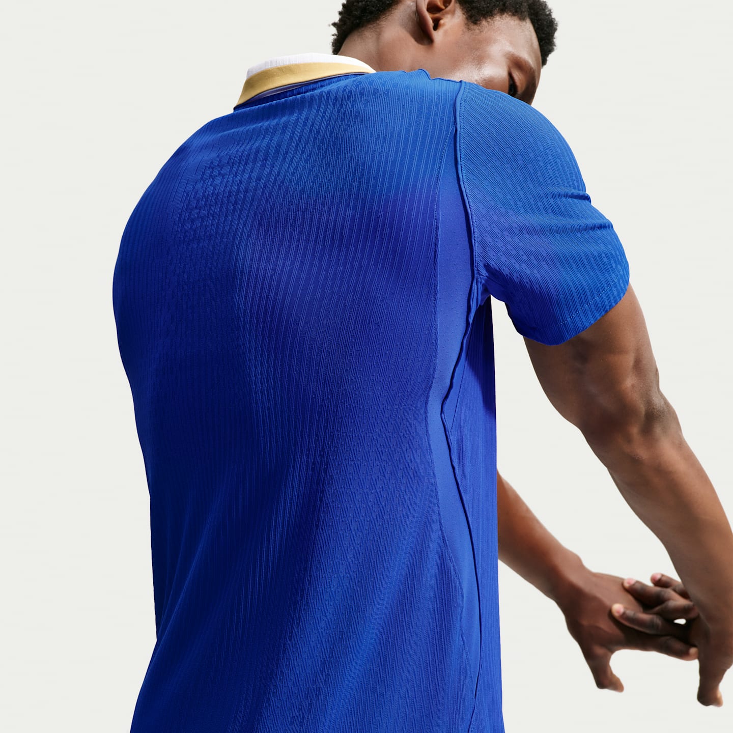 Мужской топ Nike Finland 2026 Match Home Aero-FIT Soccer Authentic Jersey, цвет: Синий / Белый — фото 2