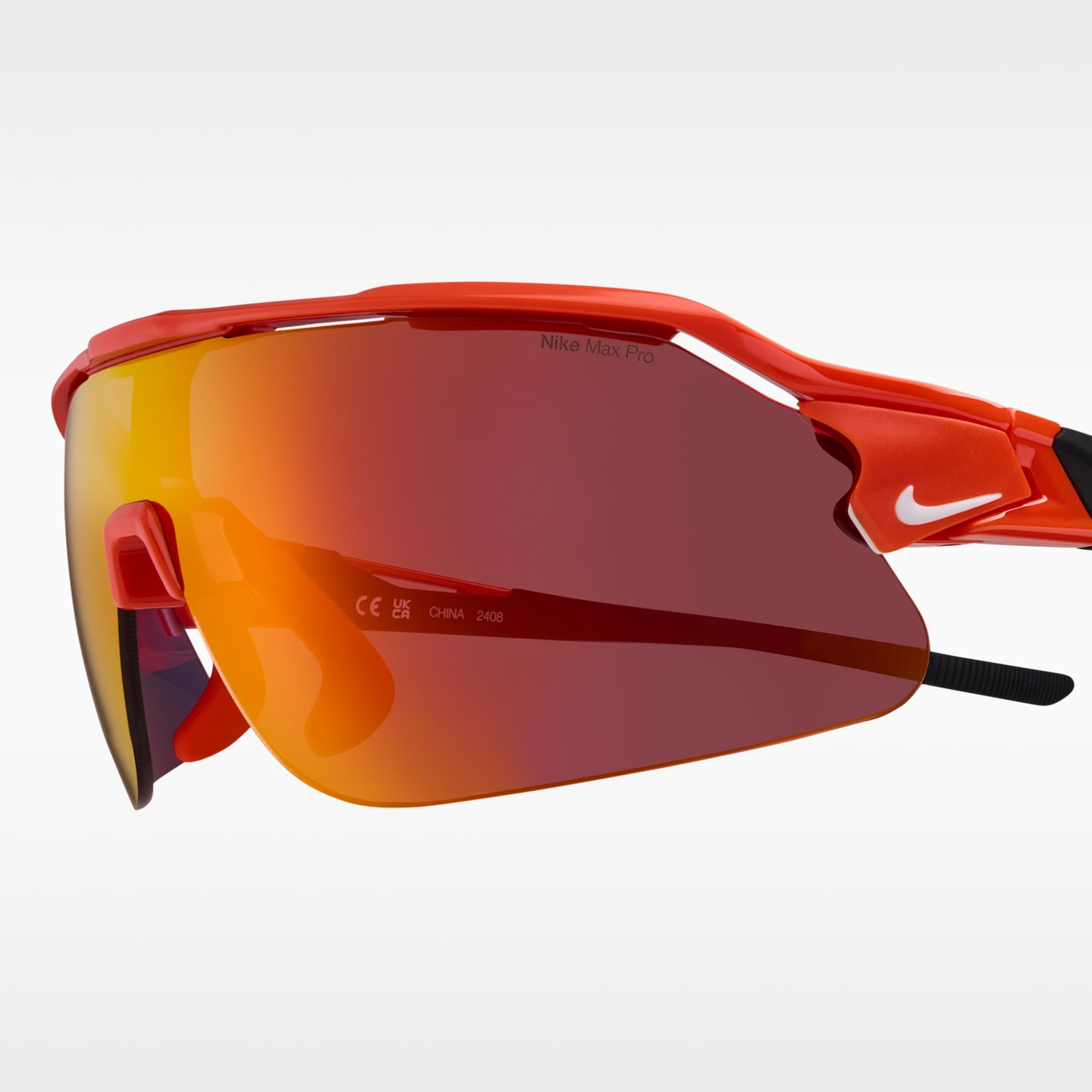 Очки Nike Flyfree Shield Engineered Road Tint, цвет: Оранжевый — фото 4