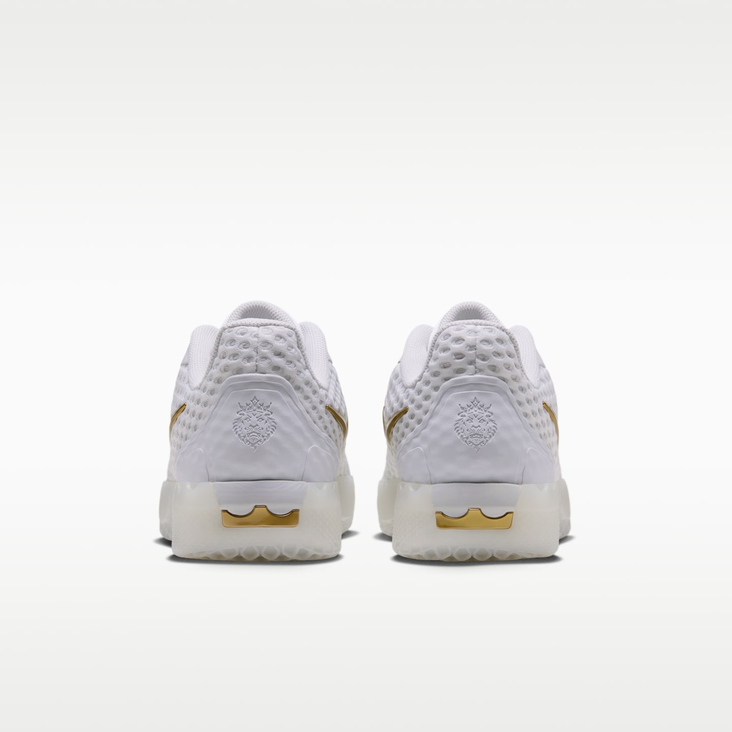 Баскетбольные кроссовки Nike LeBron Witness X, цвет: Белый / Металлик золотой — фото 6