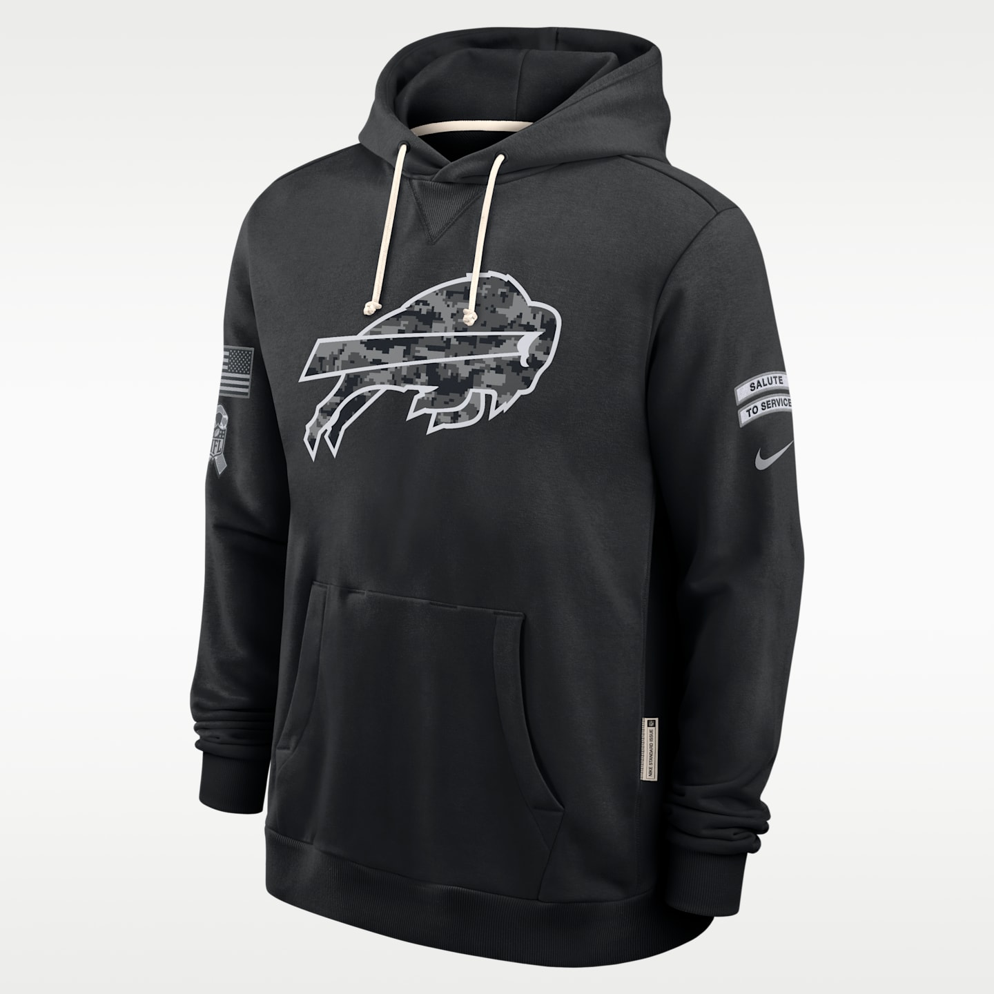 Мужское худи Nike Buffalo Bills Salute to Service Sideline Dri-FIT NFL, цвет: Чёрный — фото 1