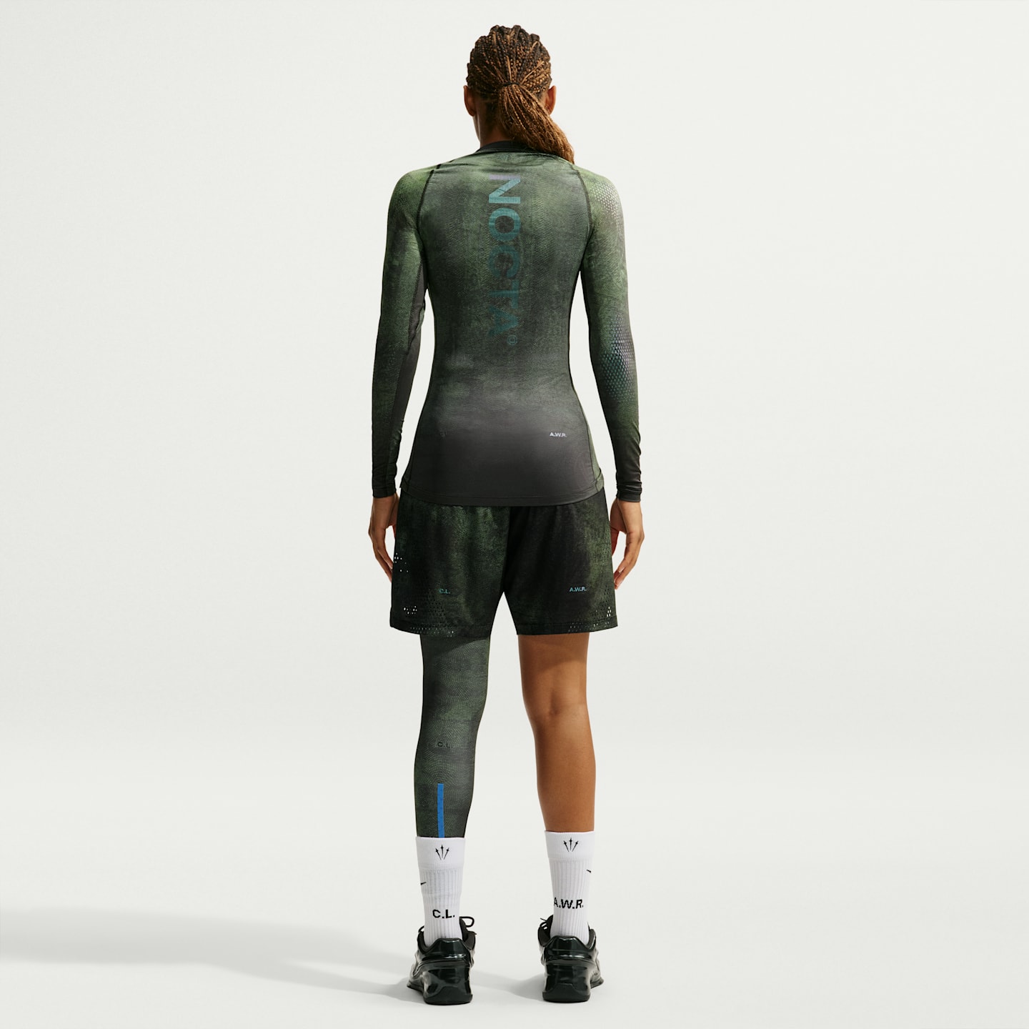 Мужской тайтс Nike KD x Nocta на одну ногу, левый, цвет: Чёрный — фото 7