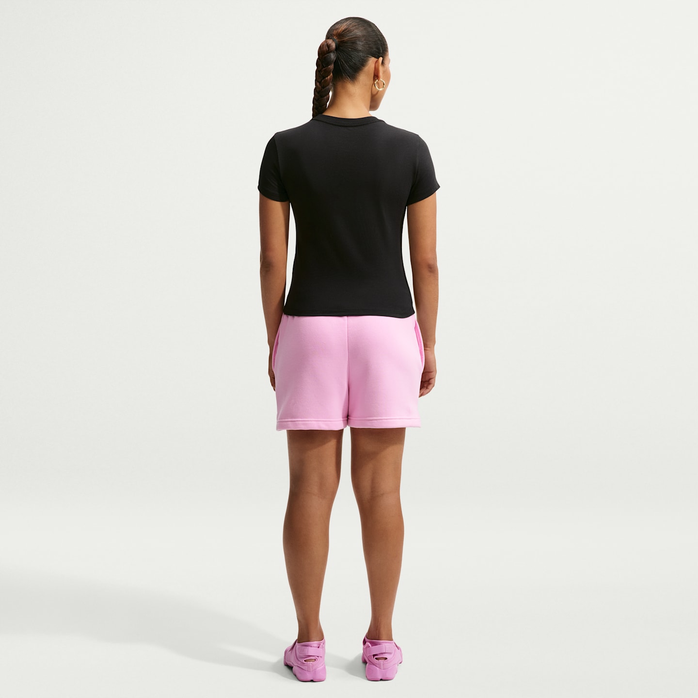 Женская футболка Nike Sportswear Chill Knit Slim Mod-Cropped, цвет: Чёрный — фото 5