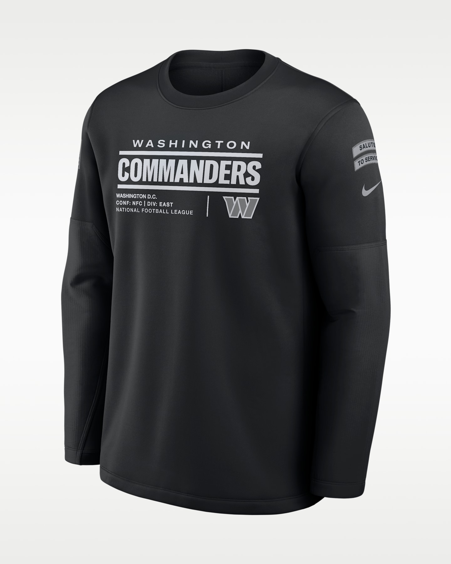 Мужской свитшот Nike Washington Commanders Salute to Service Sideline Coaches NFL, цвет: Чёрный — фото 3