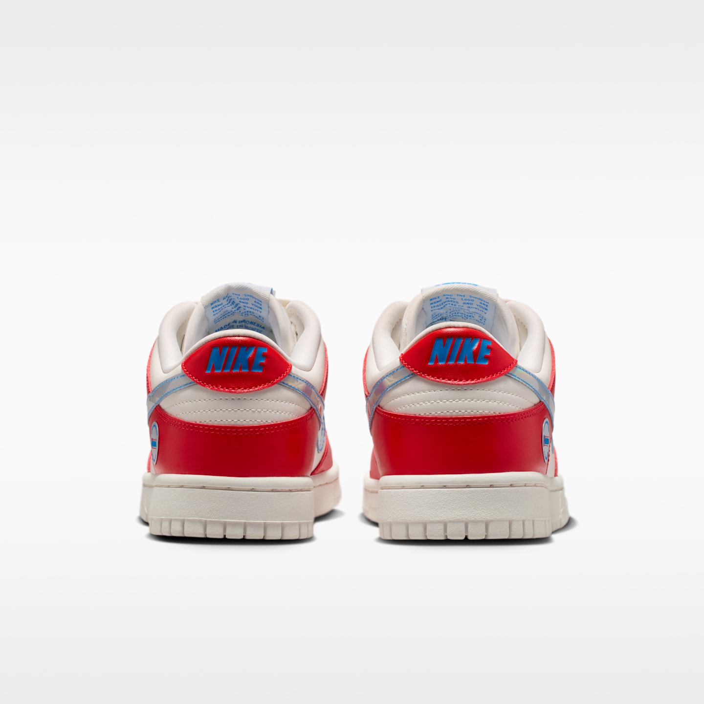 Женские кроссовки Nike Dunk Low, цвет: Красный / Молочный — фото 6