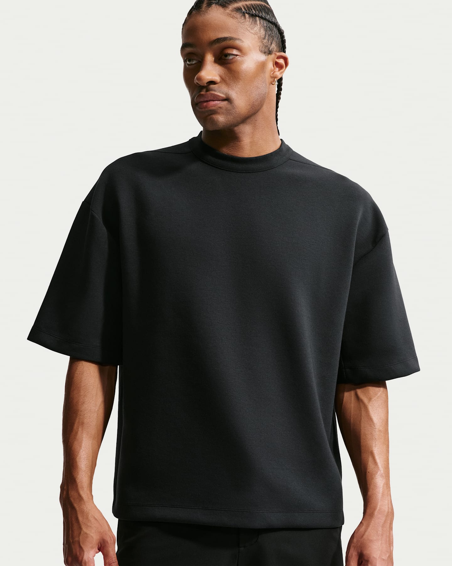 Мужской топ с коротким рукавом Nike 24.7 ImpossiblySoft Dri-FIT, цвет: Чёрный / Серый — фото 12