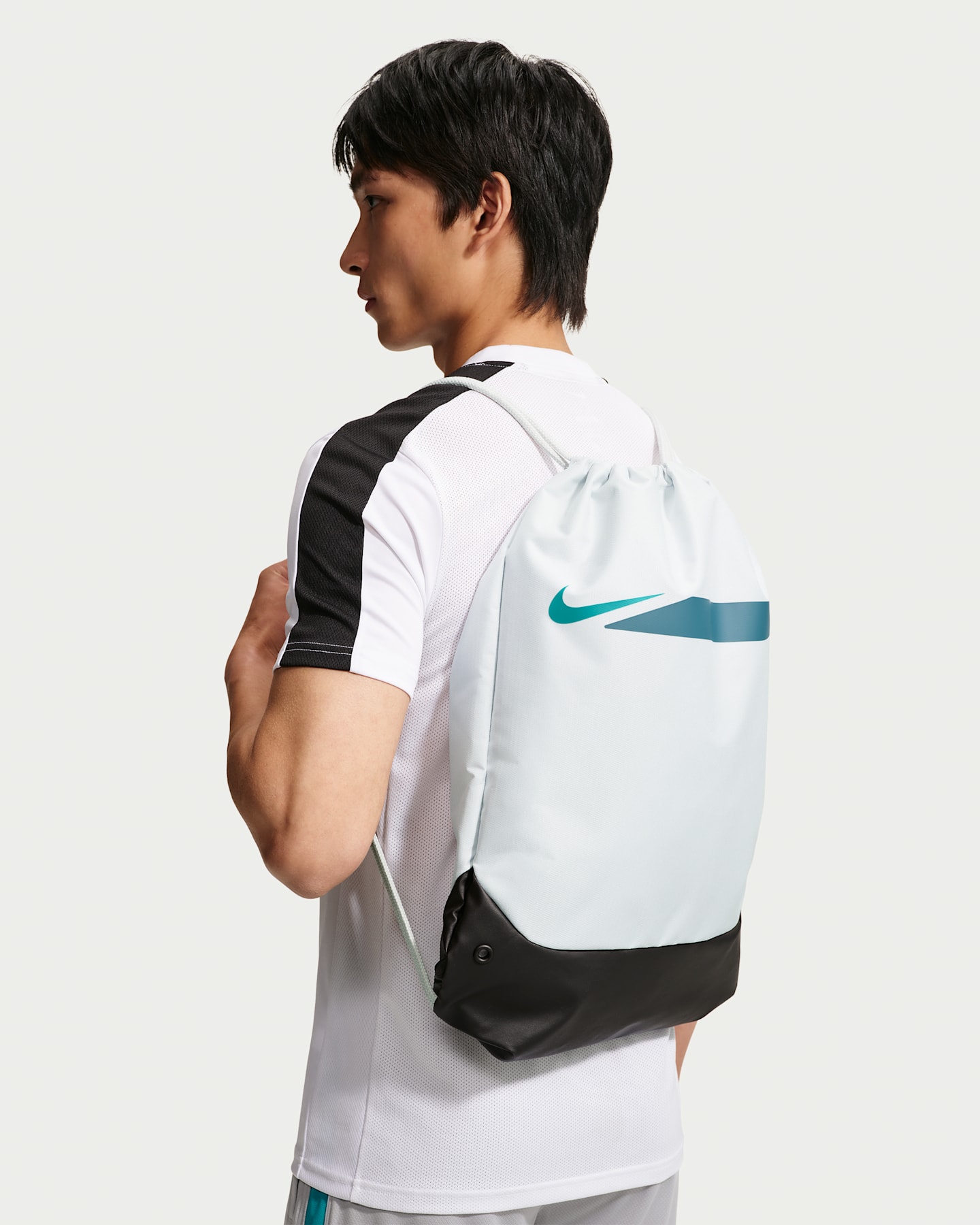 Рюкзак Nike Academy Soccer Gym Sack (18L), цвет: Молочный белый / Синий — фото 8