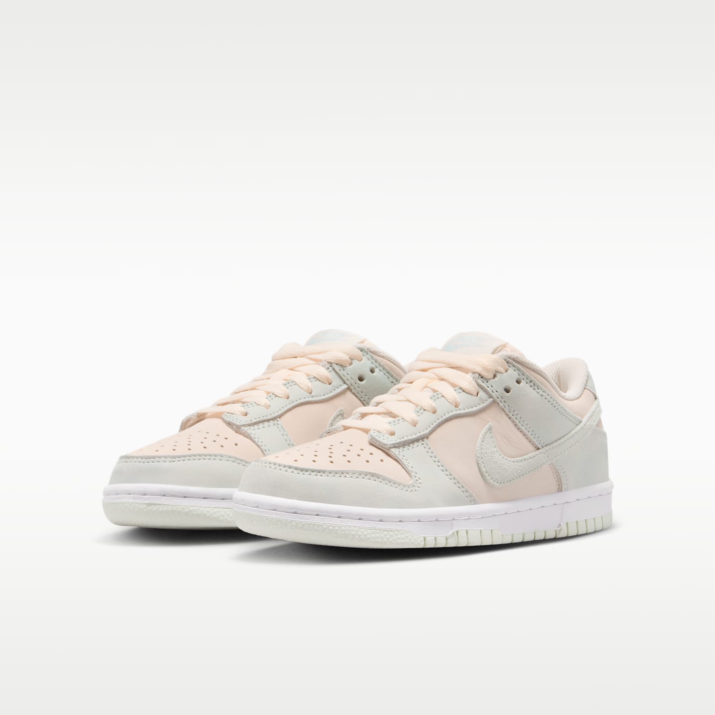 Детские кроссовки Nike Dunk Low Suede, цвет: Меловой / Белый — фото 5