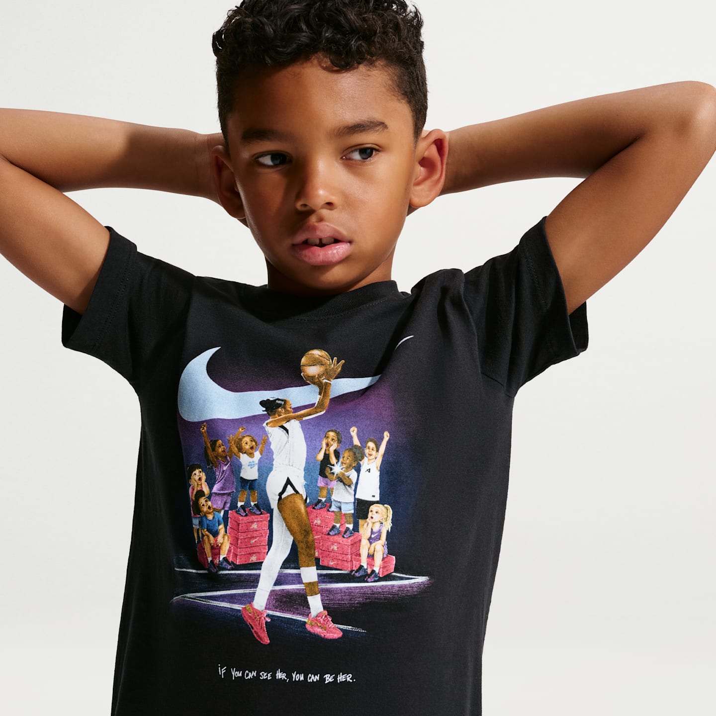 Детская футболка Nike A'ja Wilson, цвет: Чёрный — фото 3